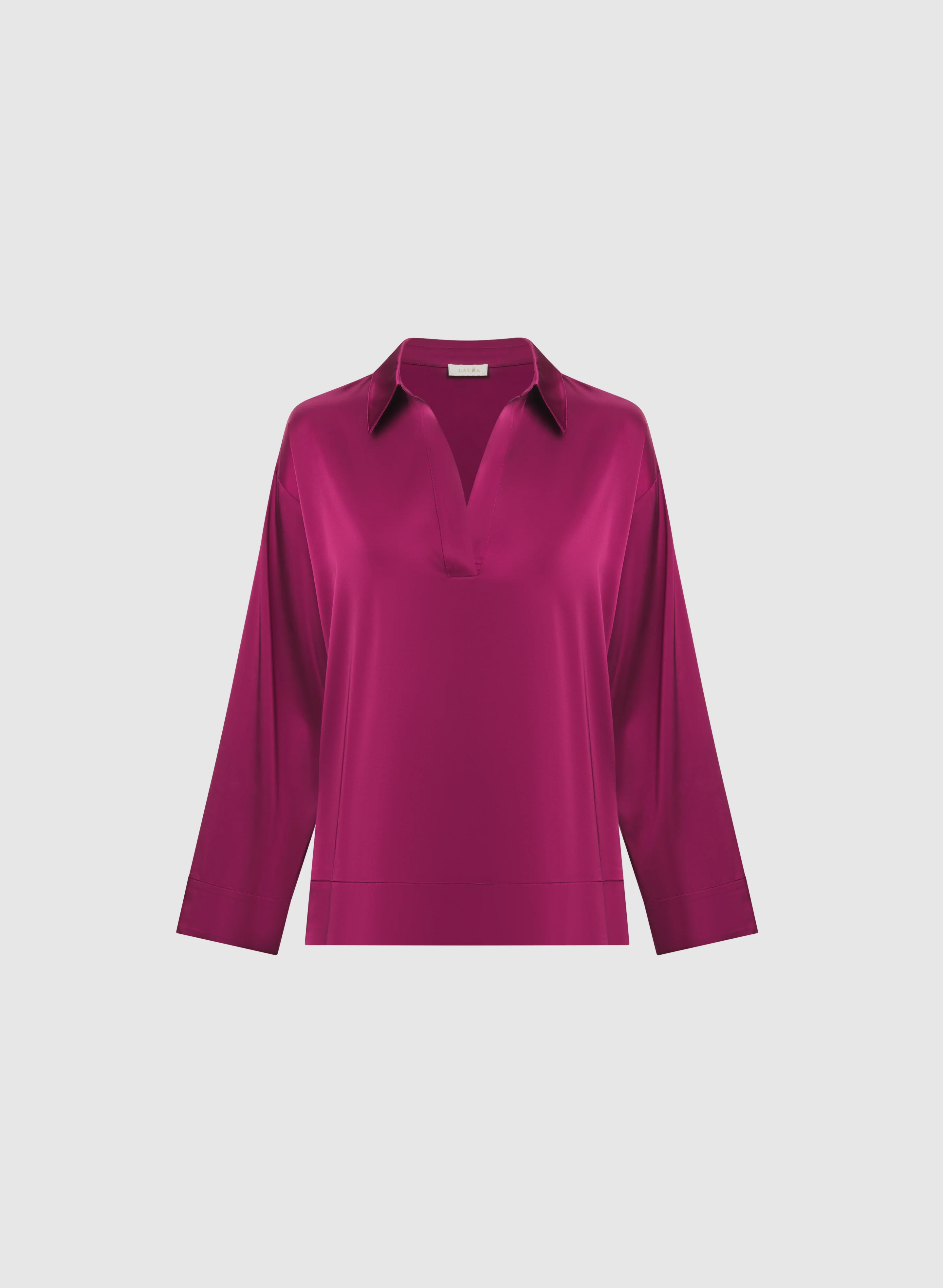 Satin Polo-Neck Blouse - Image 6