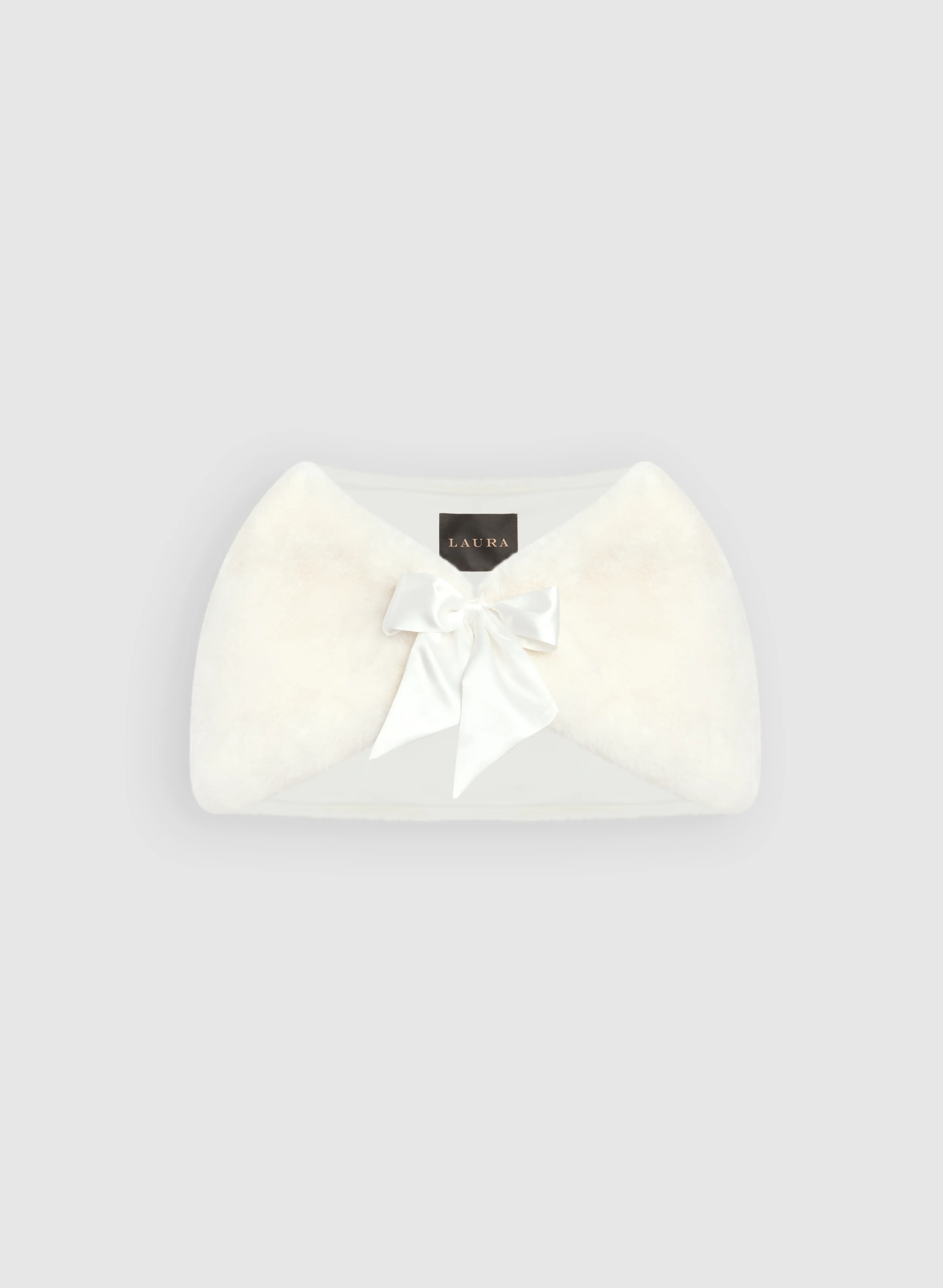 Satin Tie Faux-Fur Stole - Image 6