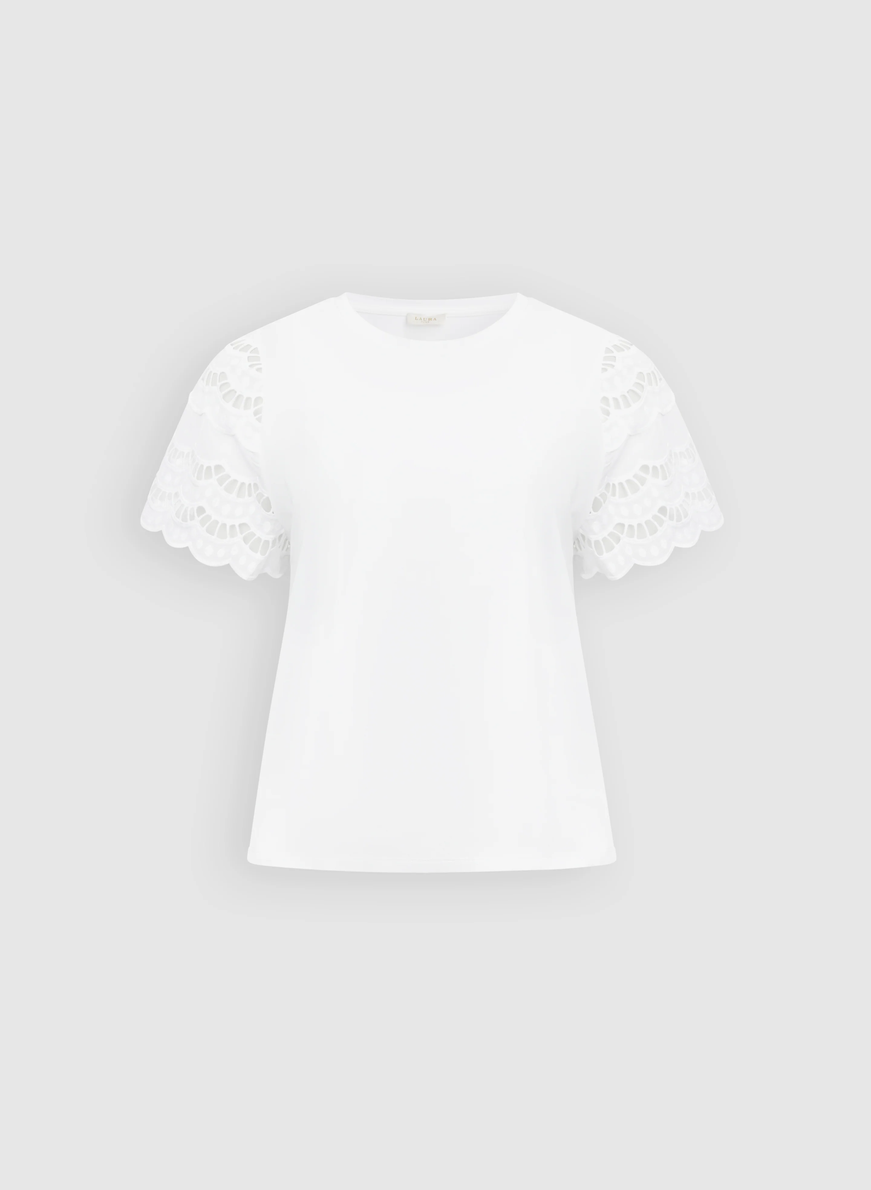 Scalloped Cotton-Blend T-Shirt - Image 6