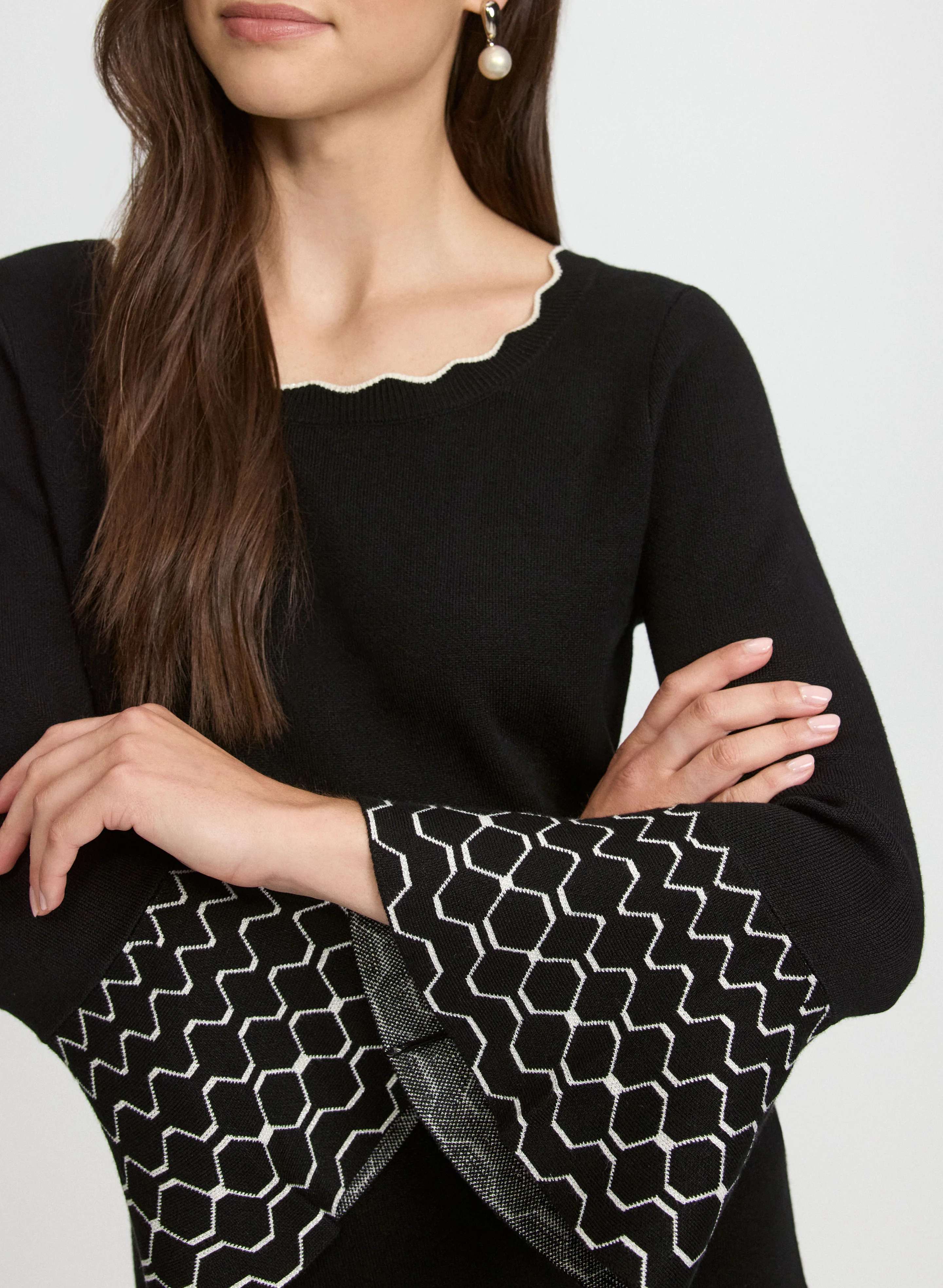 Scalloped Detail Dress - Image 5