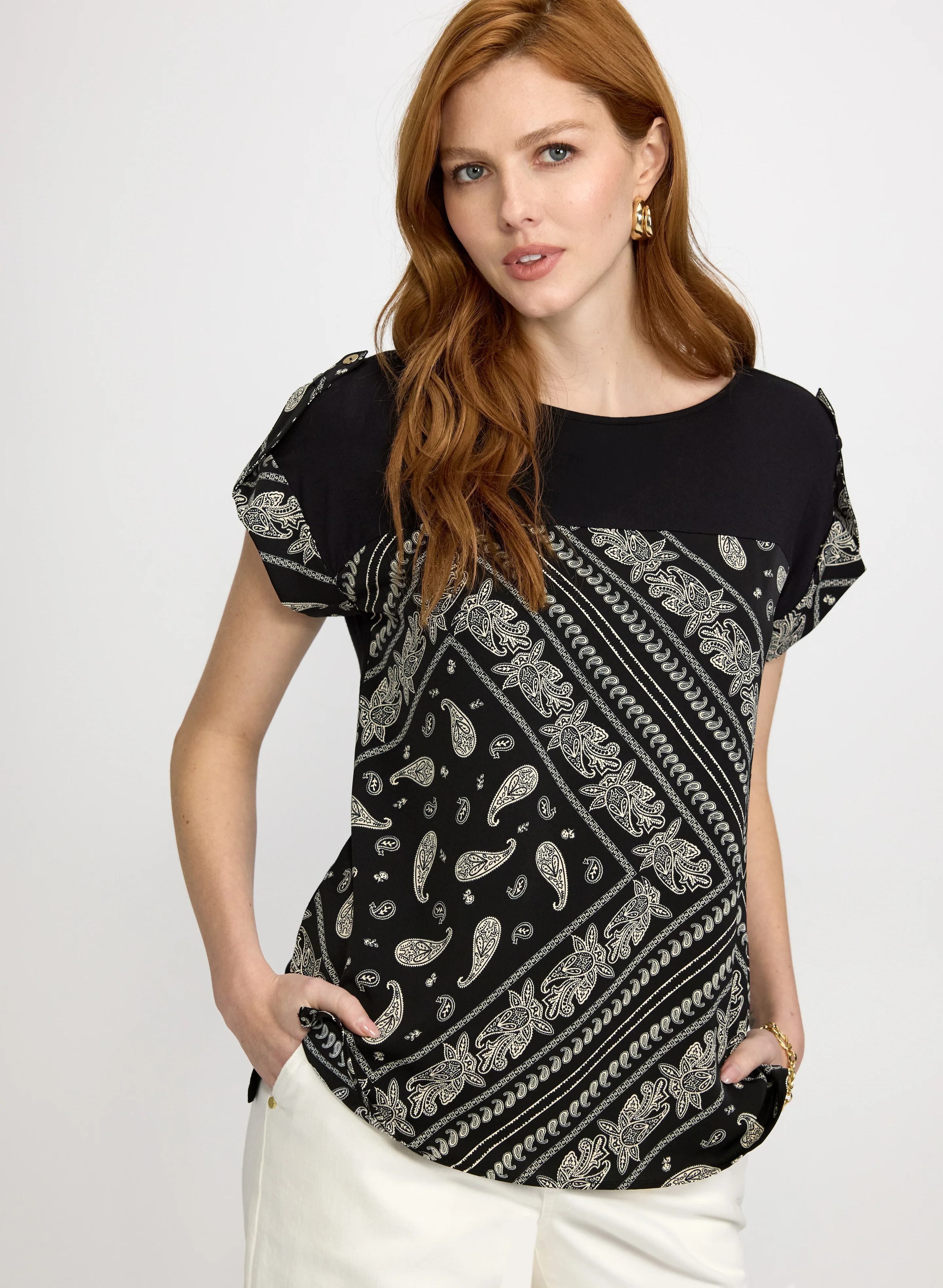 Scarf Print Top