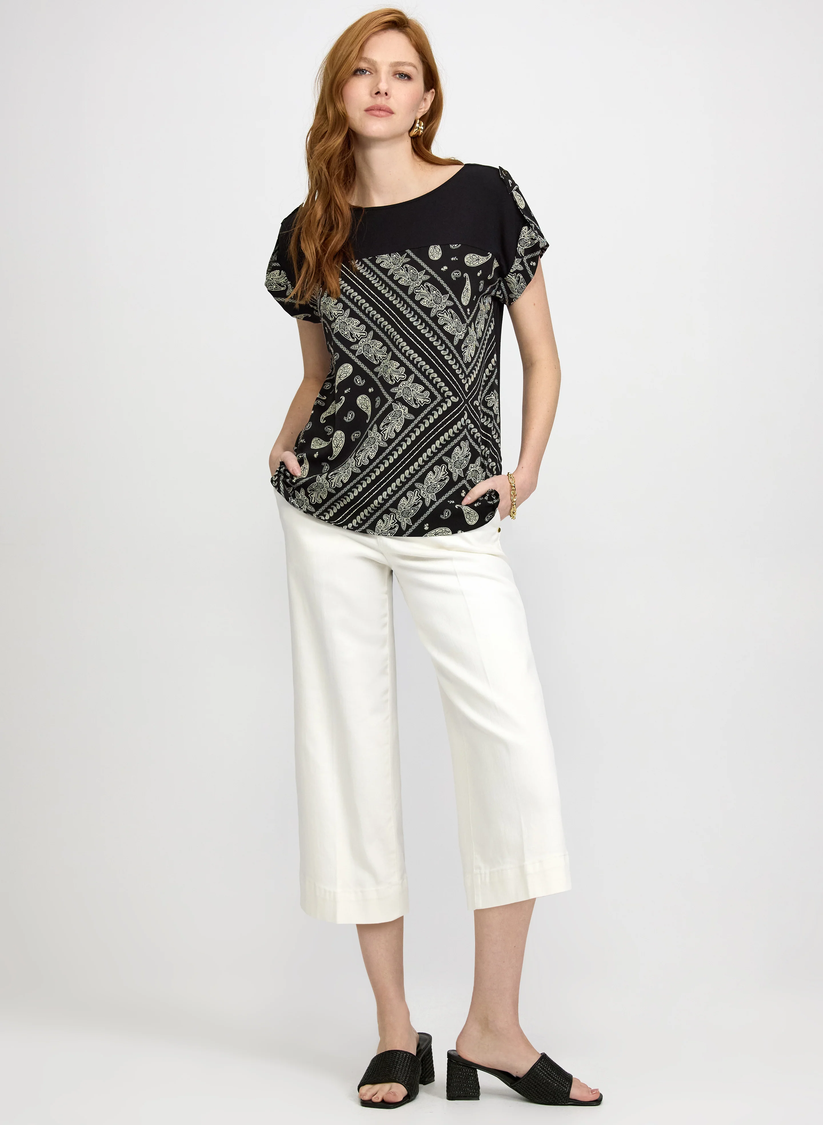 Scarf Print Top - Image 3