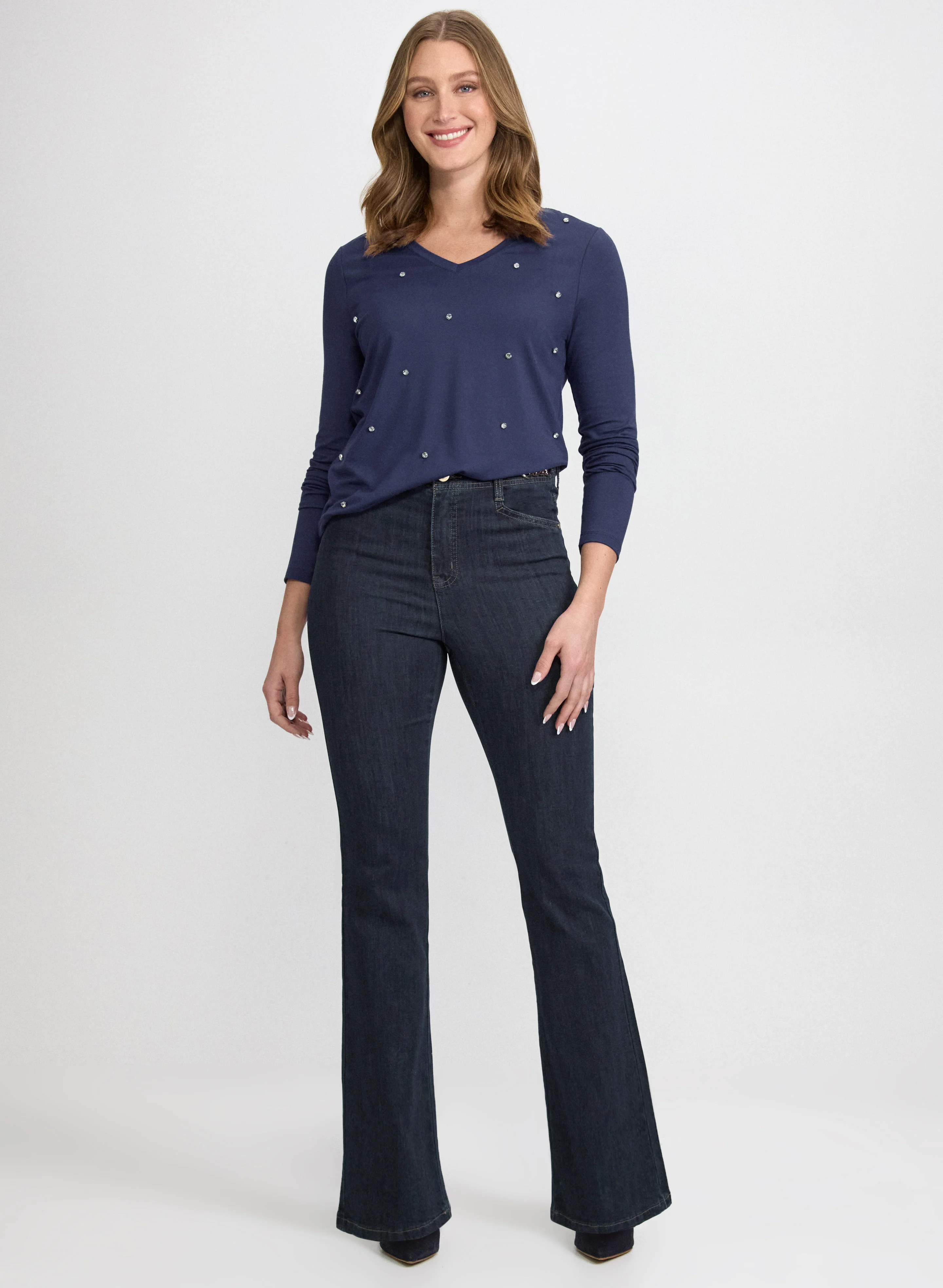 Scattered Rhinestone Embellished Top - Image 3