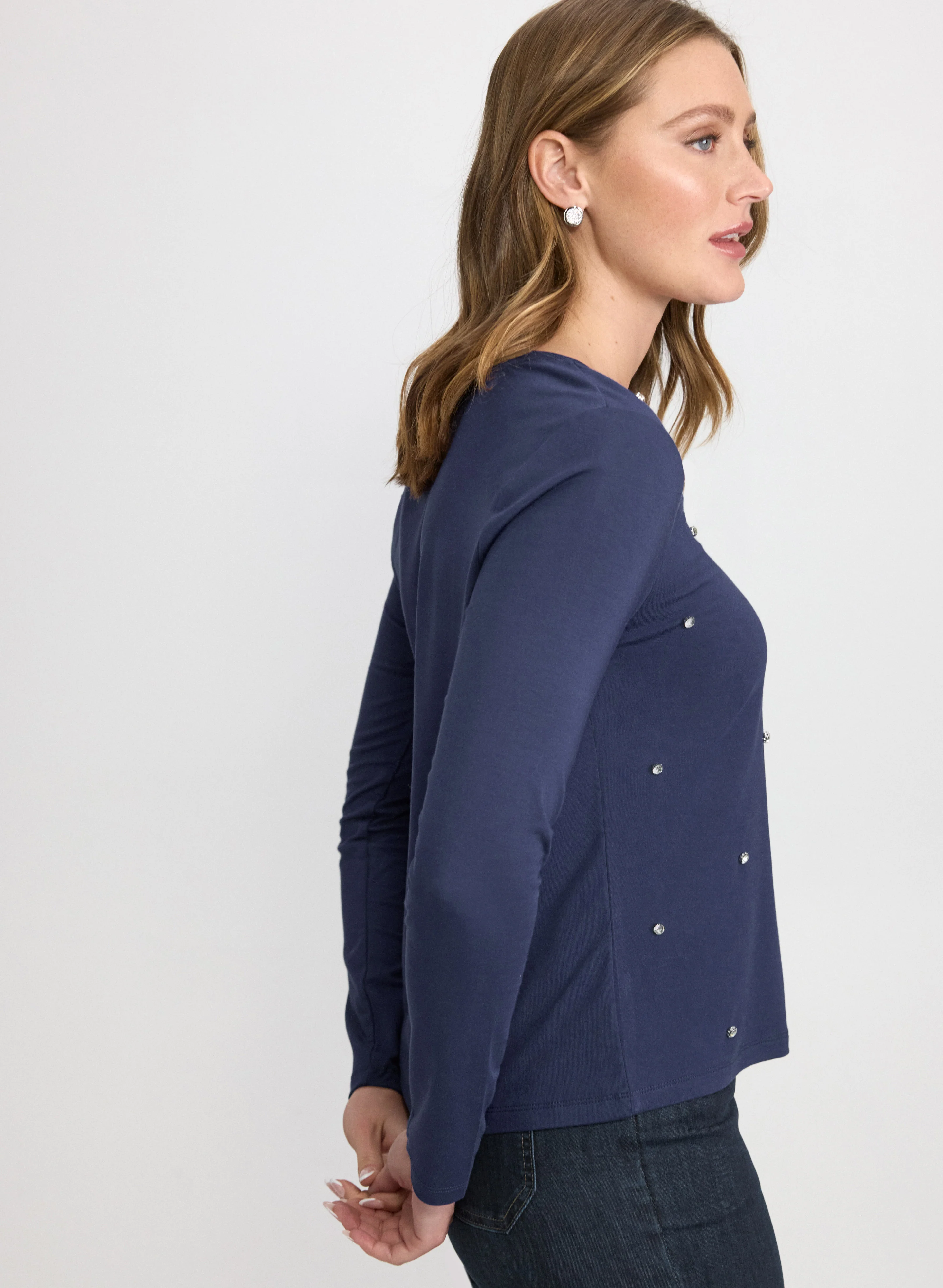 Scattered Rhinestone Embellished Top - Image 4