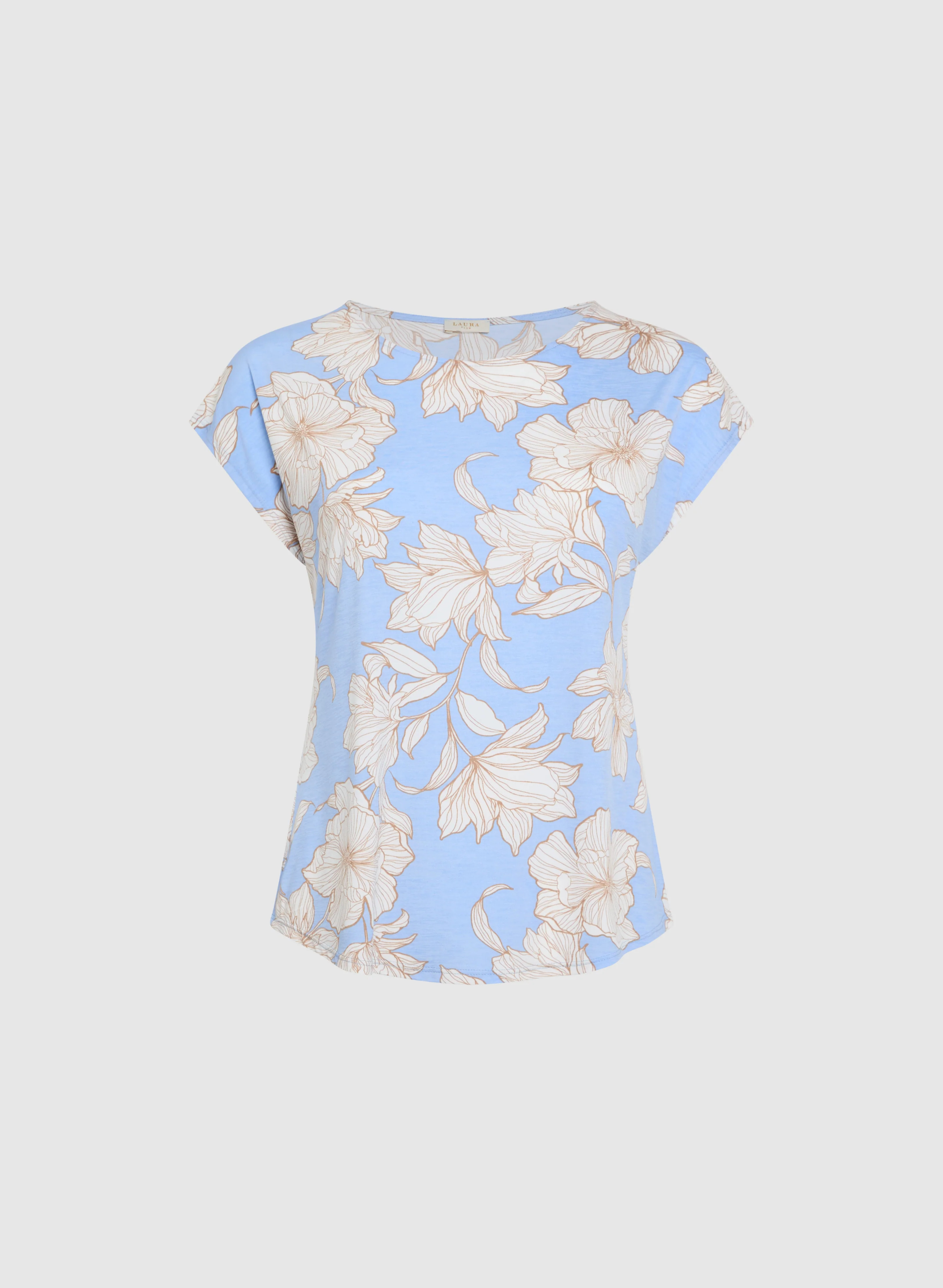 Scoop Neck Floral T-Shirt - Image 6