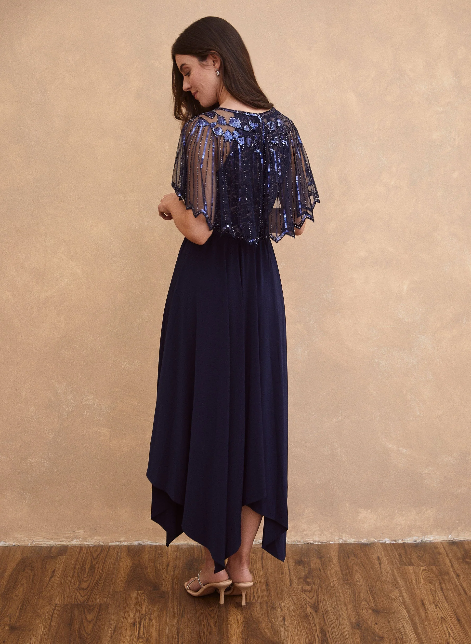Sequin Detail Cape - Image 2