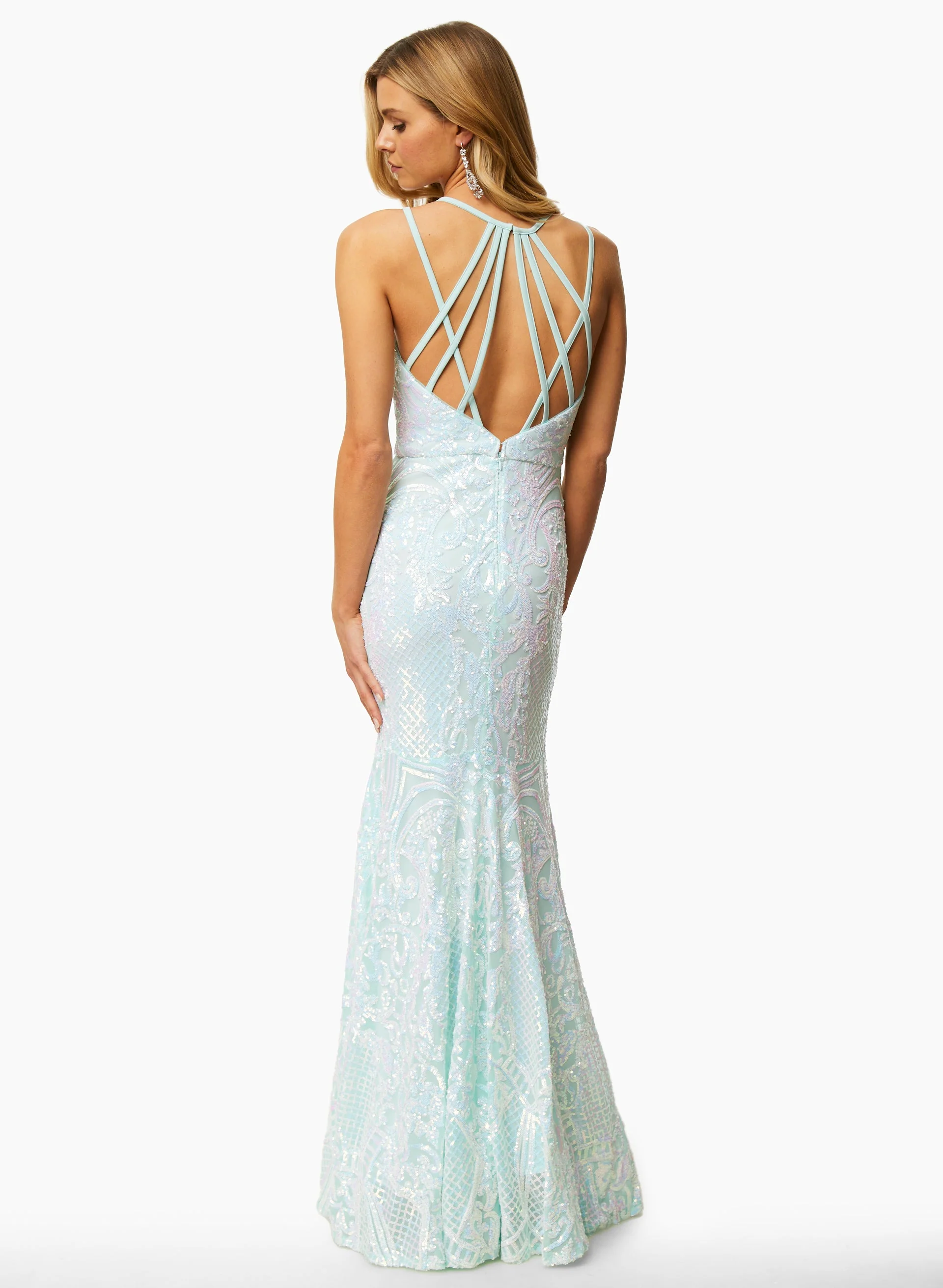 Sequin Detail Mermaid Dress - Image 2