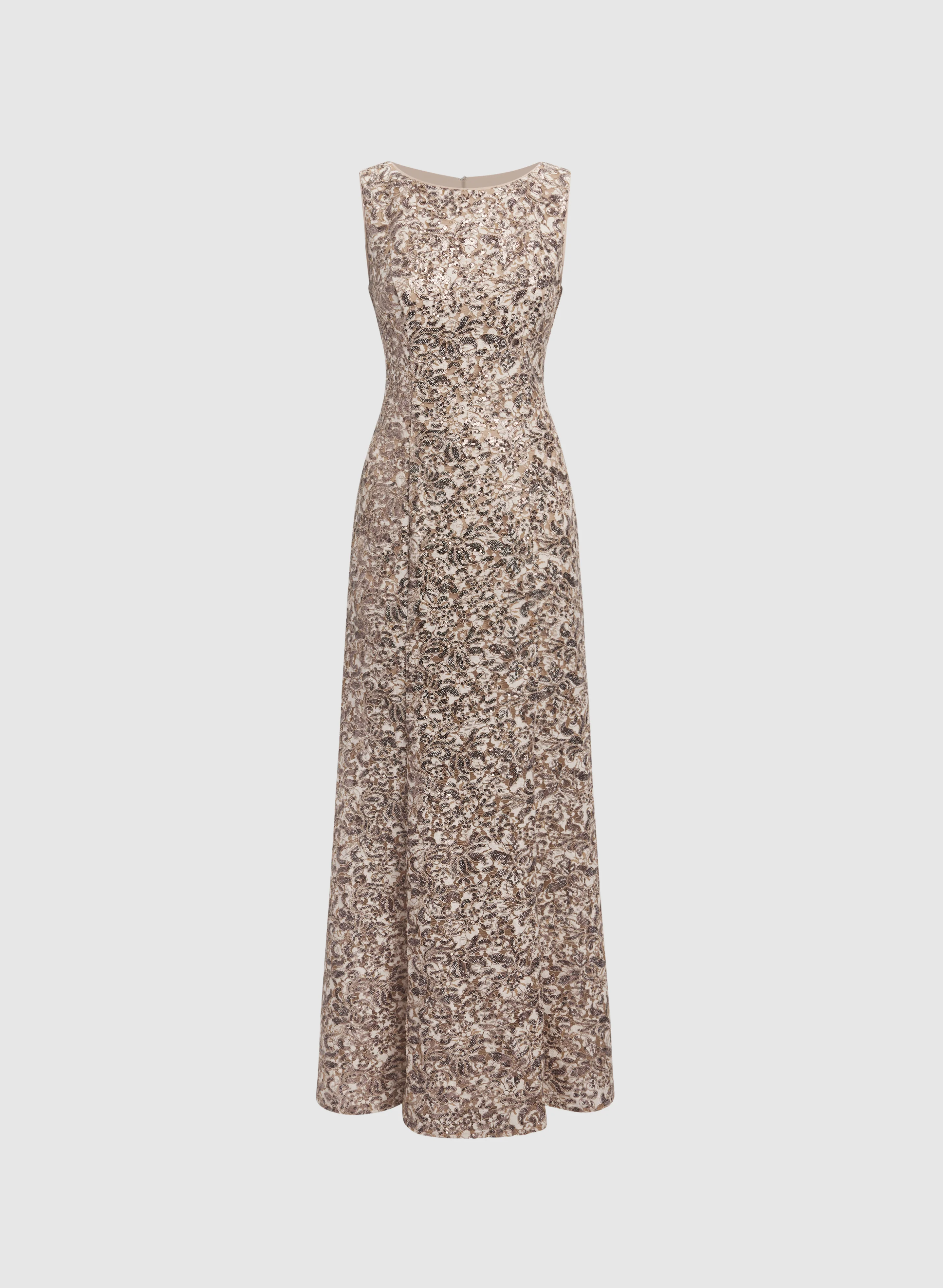 Sequin Dress & Chiffon Shawl Set - Image 7