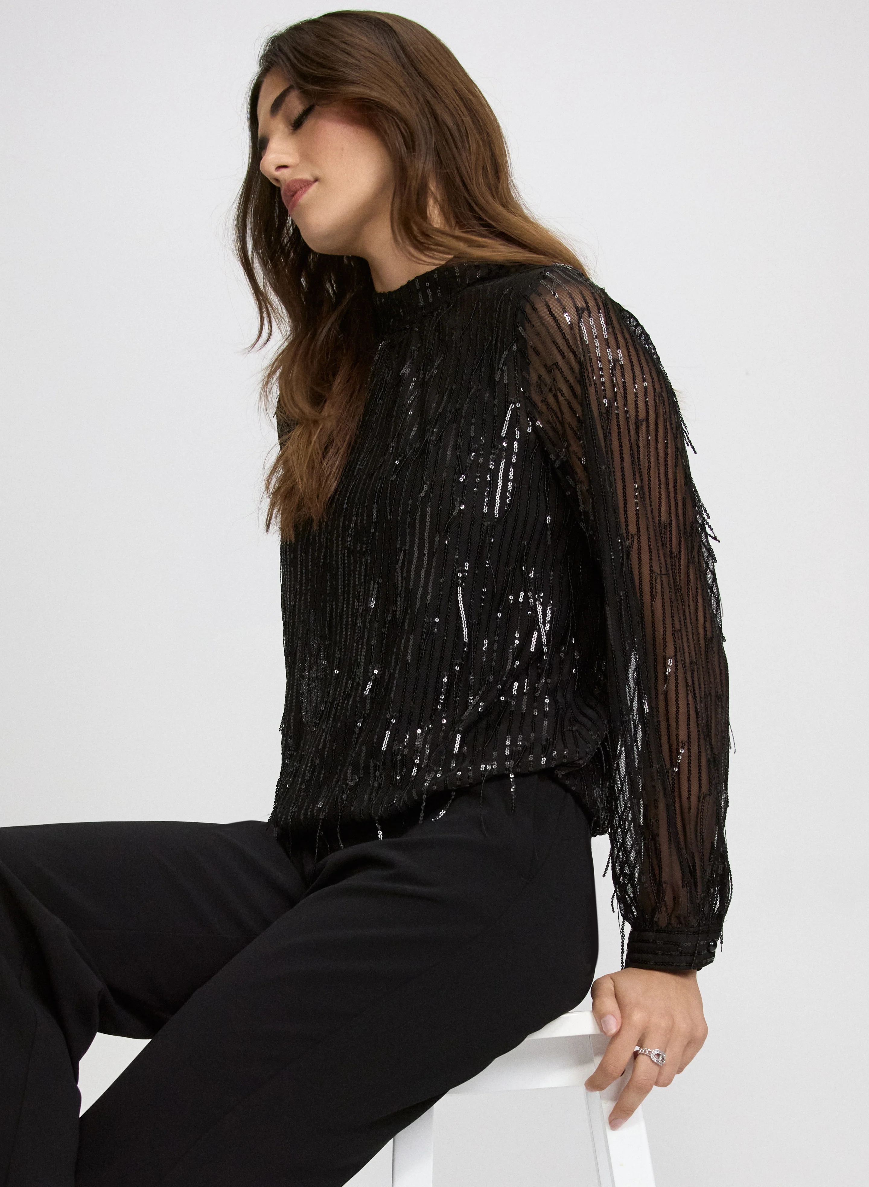 Sequin Fringe Top - Image 6