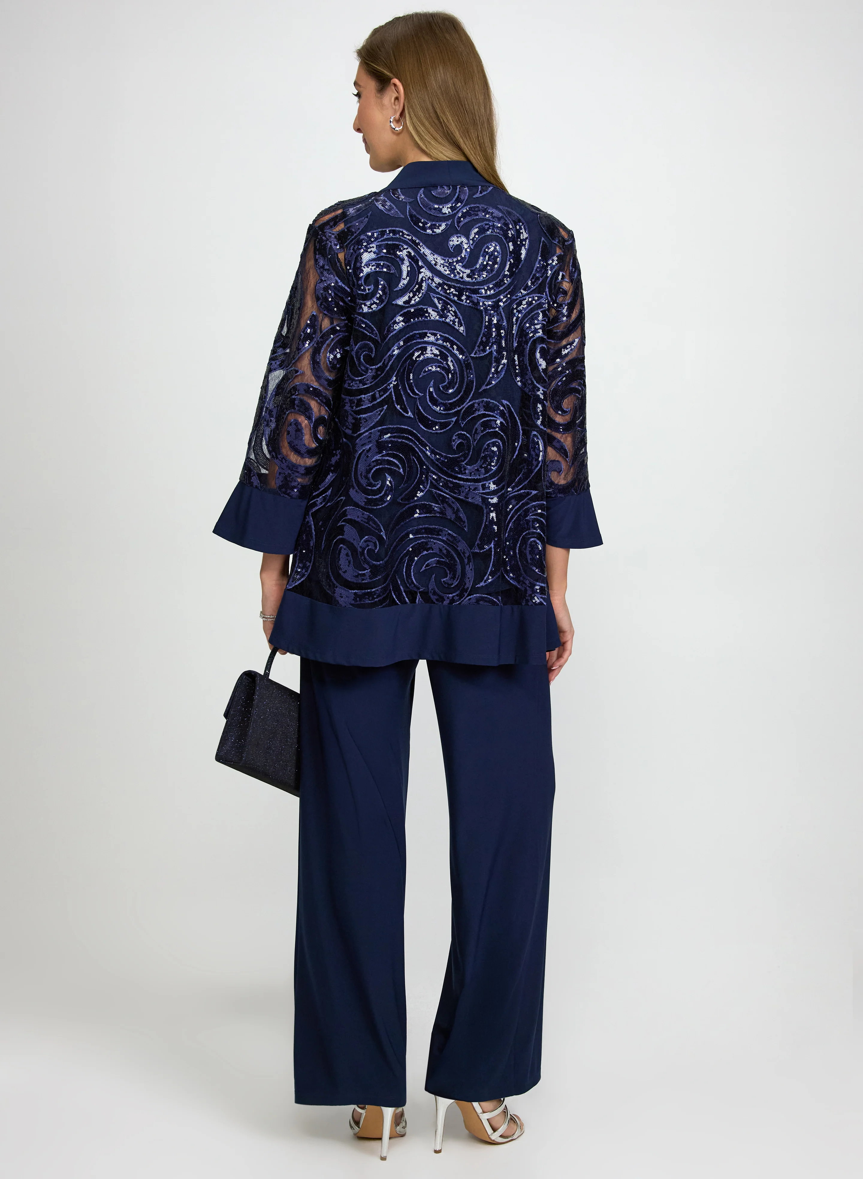 Sequin Jacket & Jersey Cami & Pant Set - Image 4