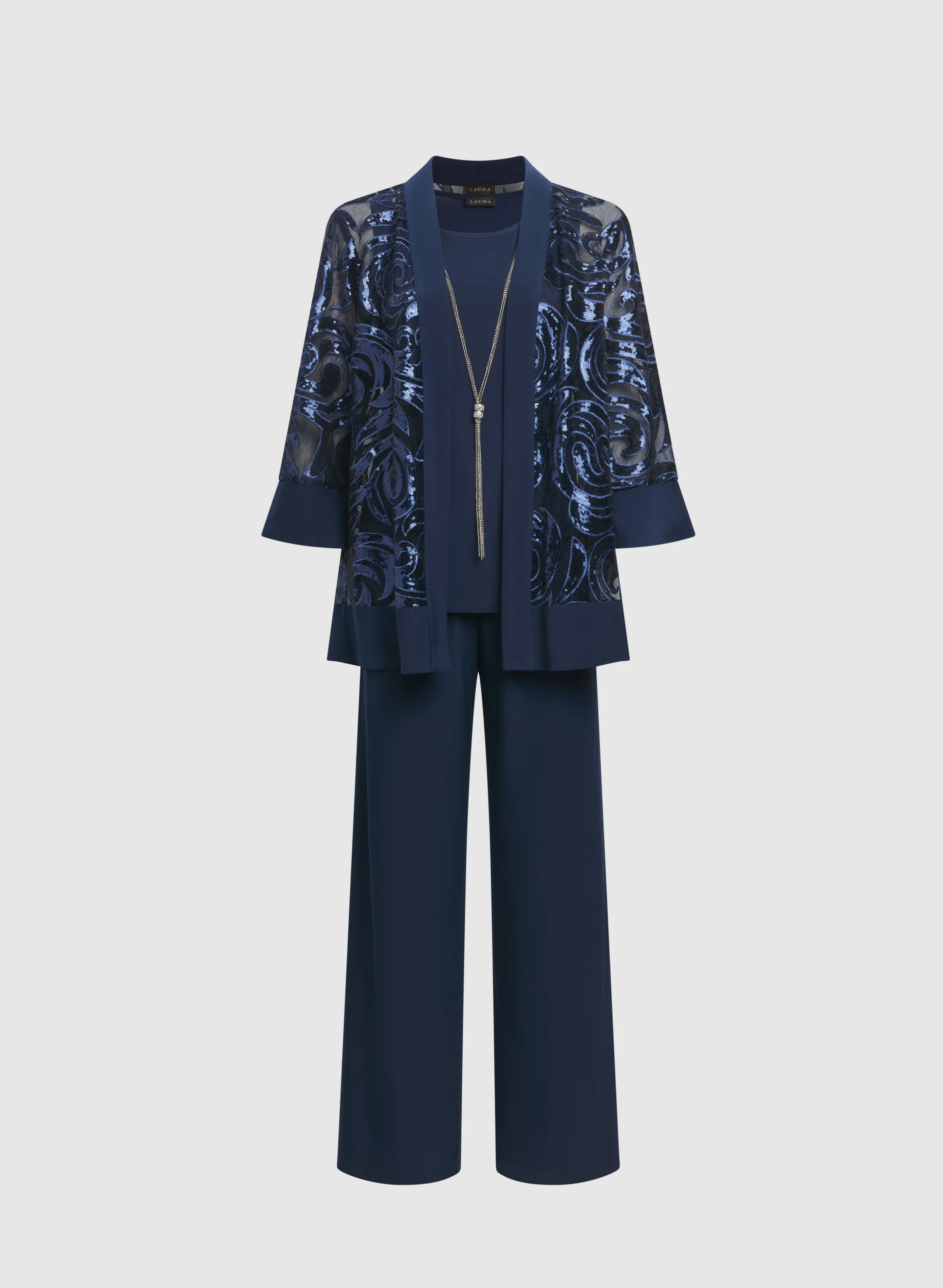 Sequin Jacket & Jersey Cami & Pant Set - Image 5