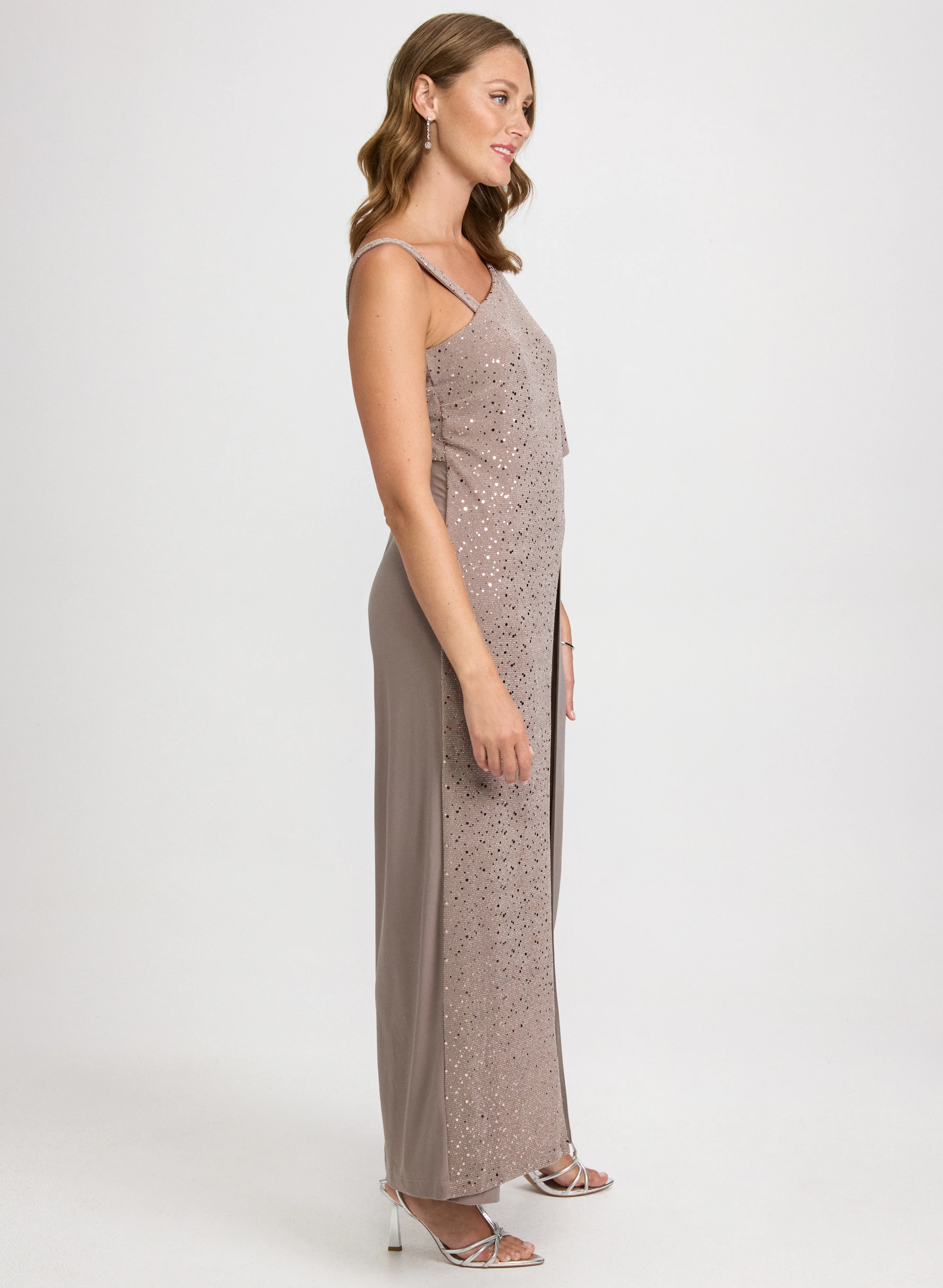 Sequin & Jersey Jumpsuit - Image 3