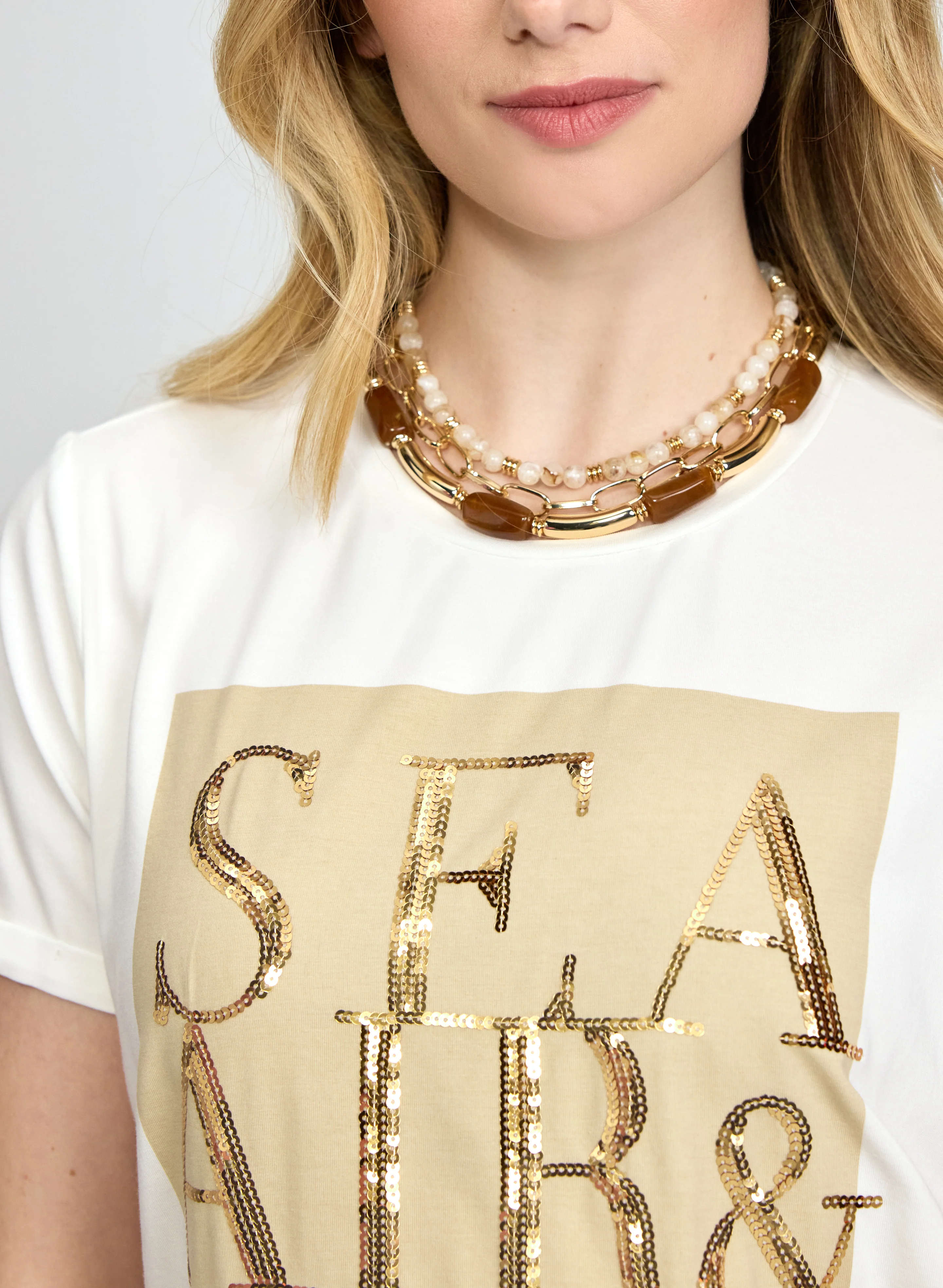 Sequin Logo T-Shirt - Image 2