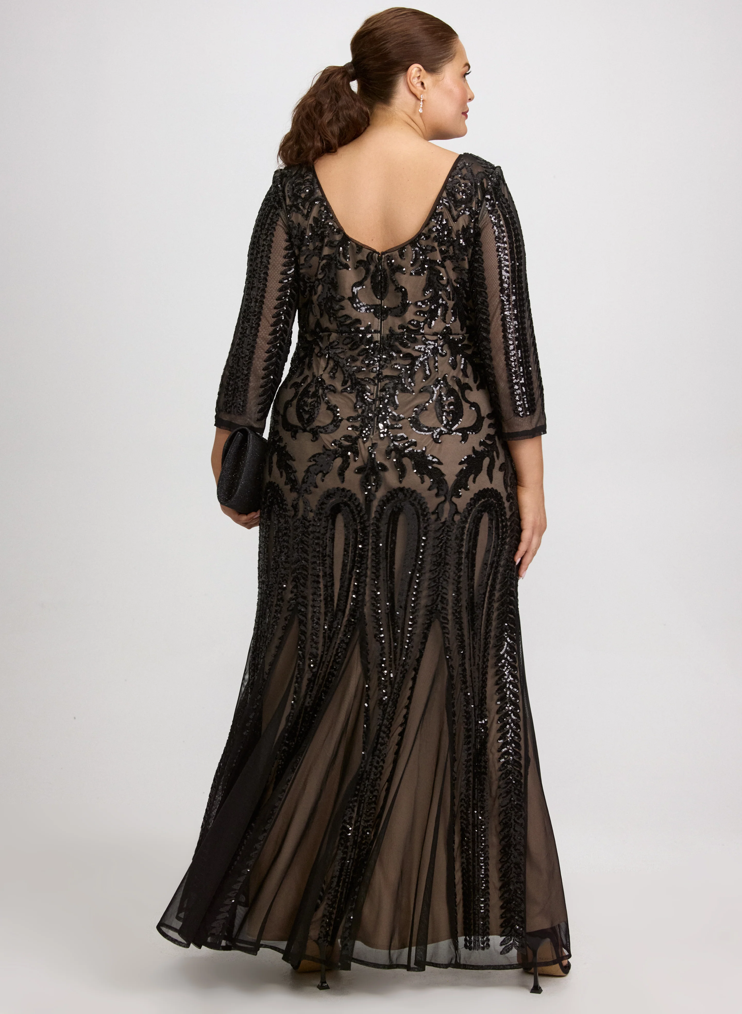Sequin Mesh Dress - Image 2