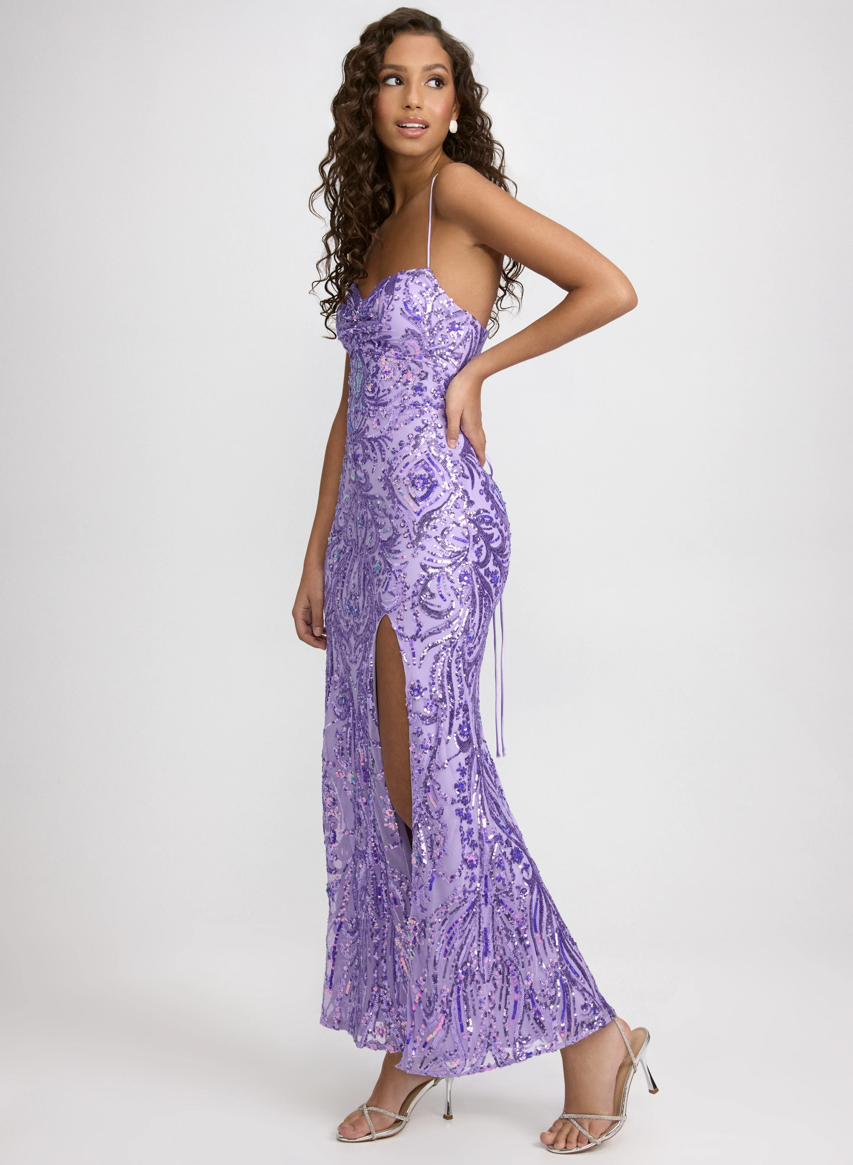 Sequin Mesh Dress - Image 3