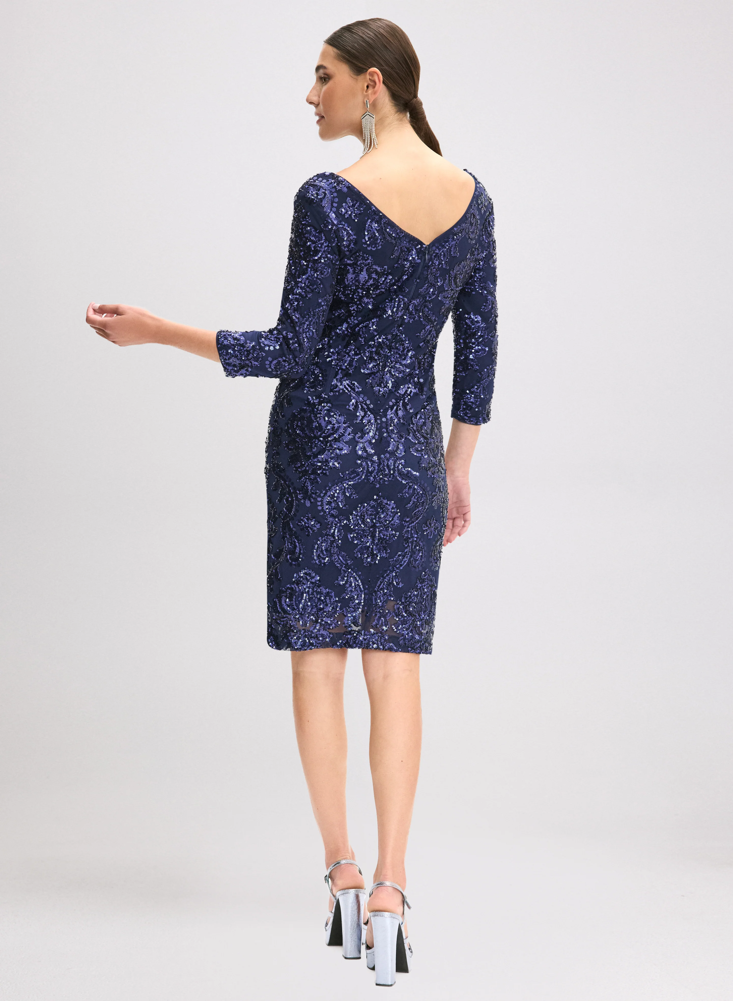 Sequin Pattern Dress - Image 3