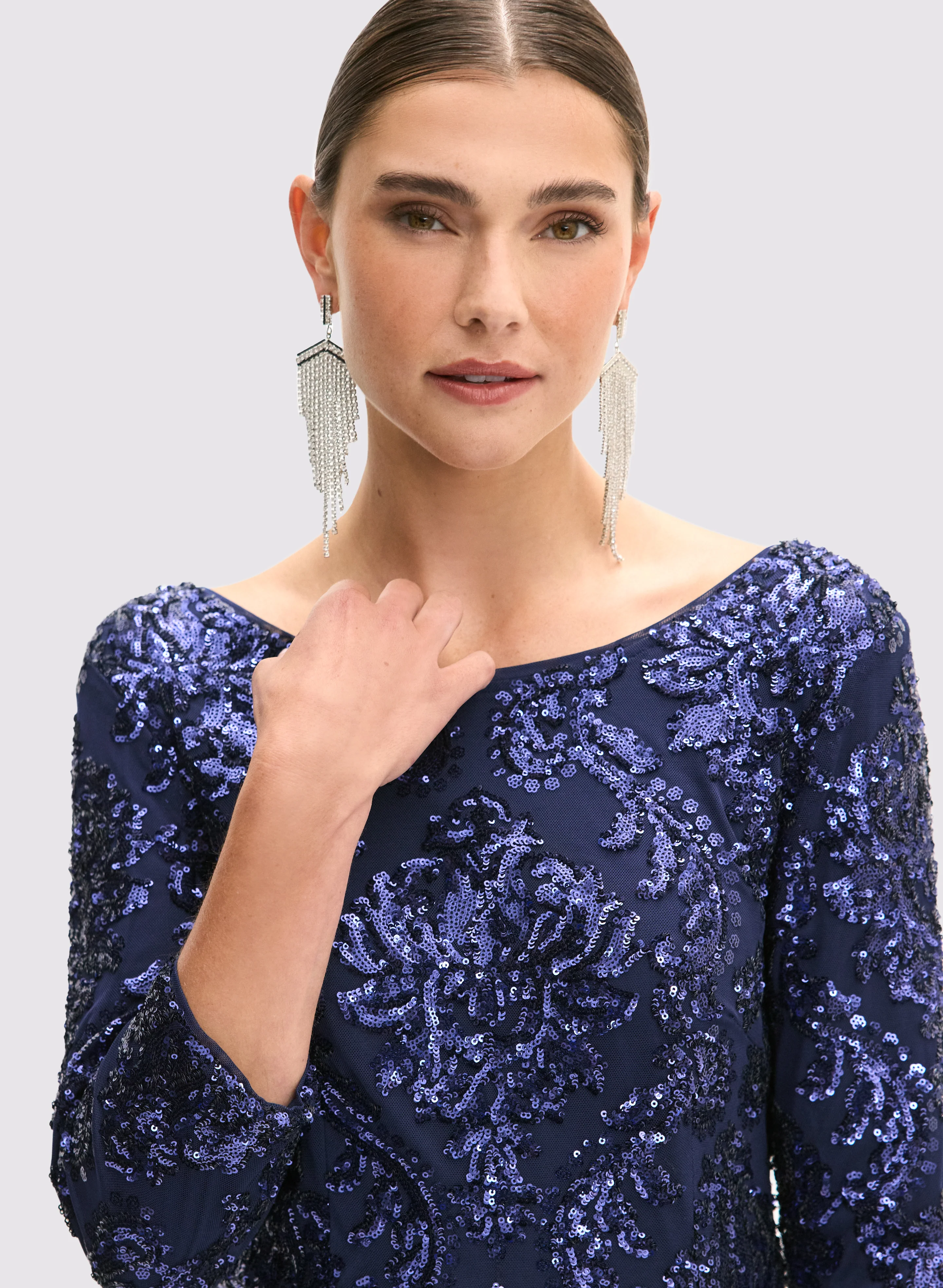 Sequin Pattern Dress - Image 5