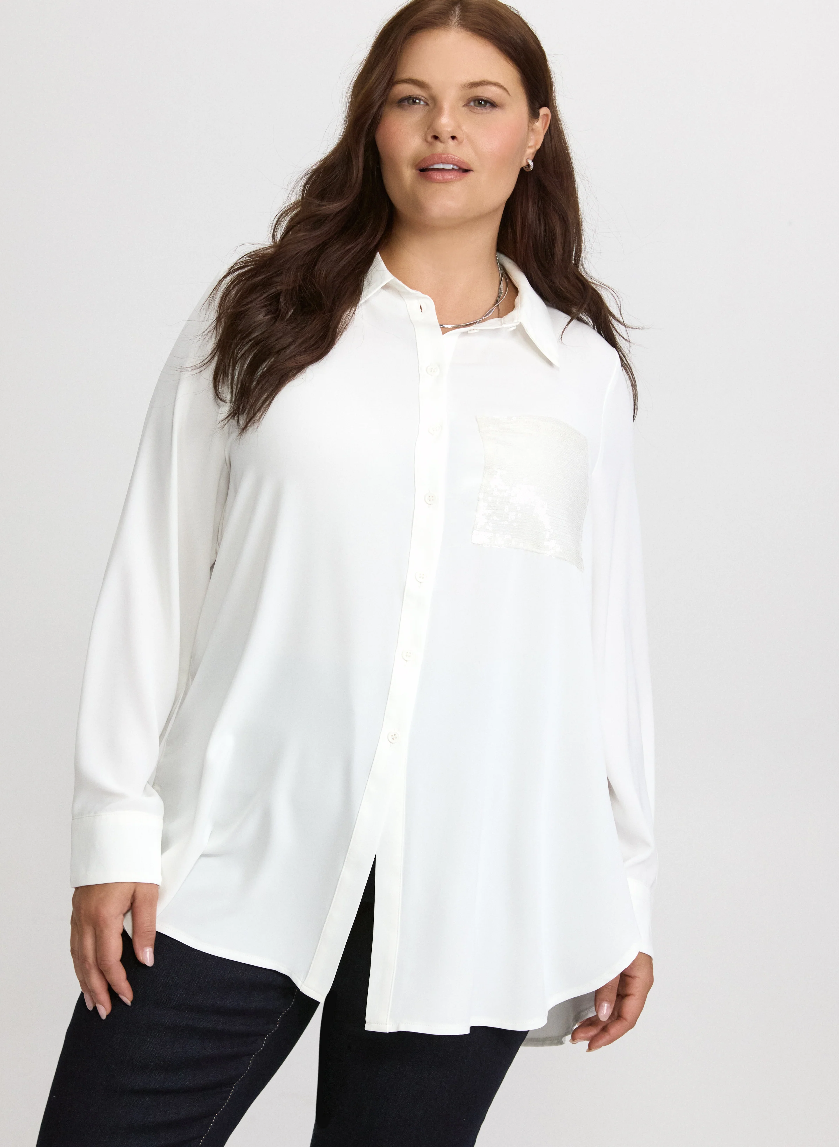 Sequin Pocket Detail Blouse - Image 8