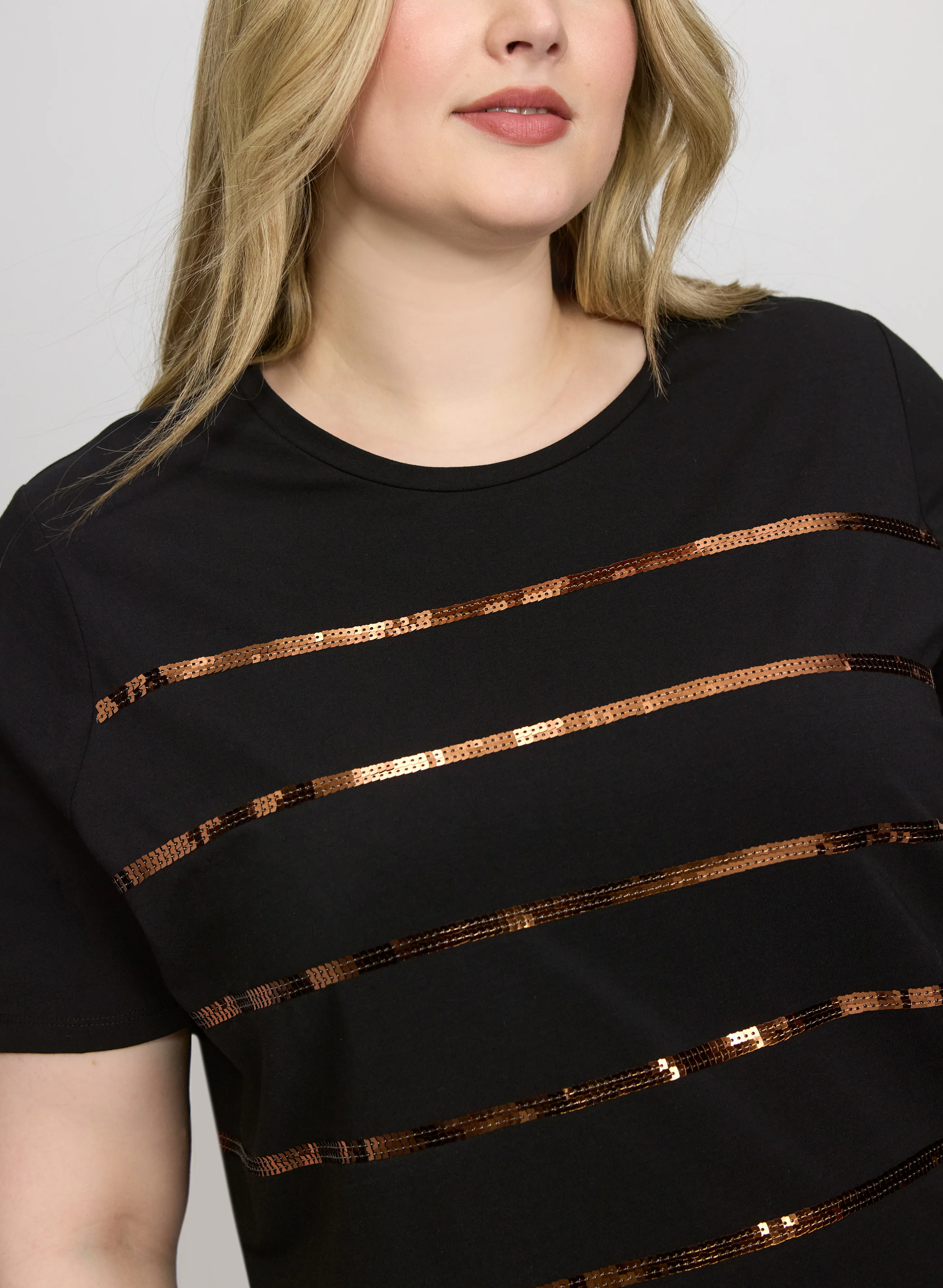 Sequin Stripe T-Shirt - Image 2