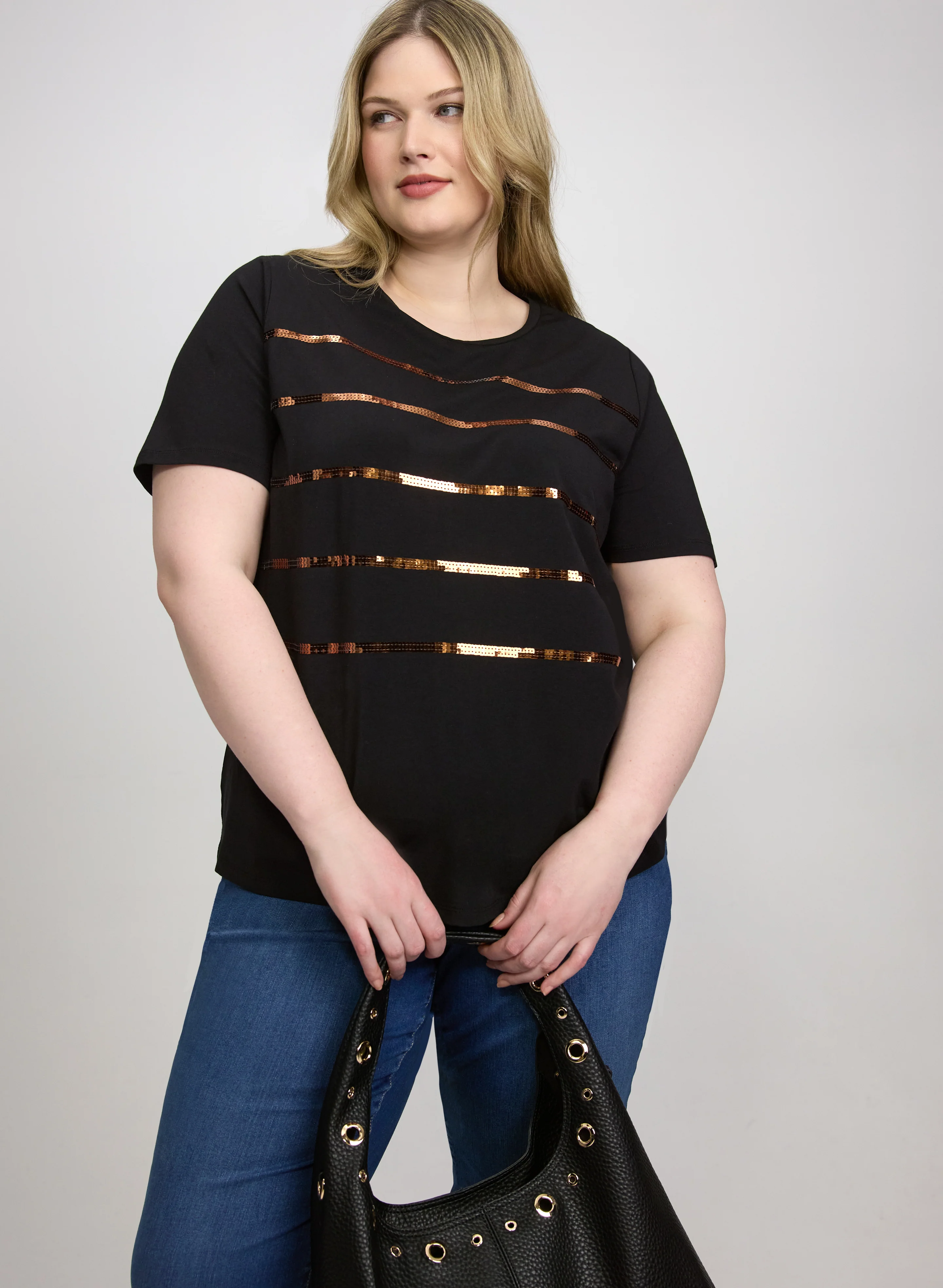 Sequin Stripe T-Shirt - Image 5