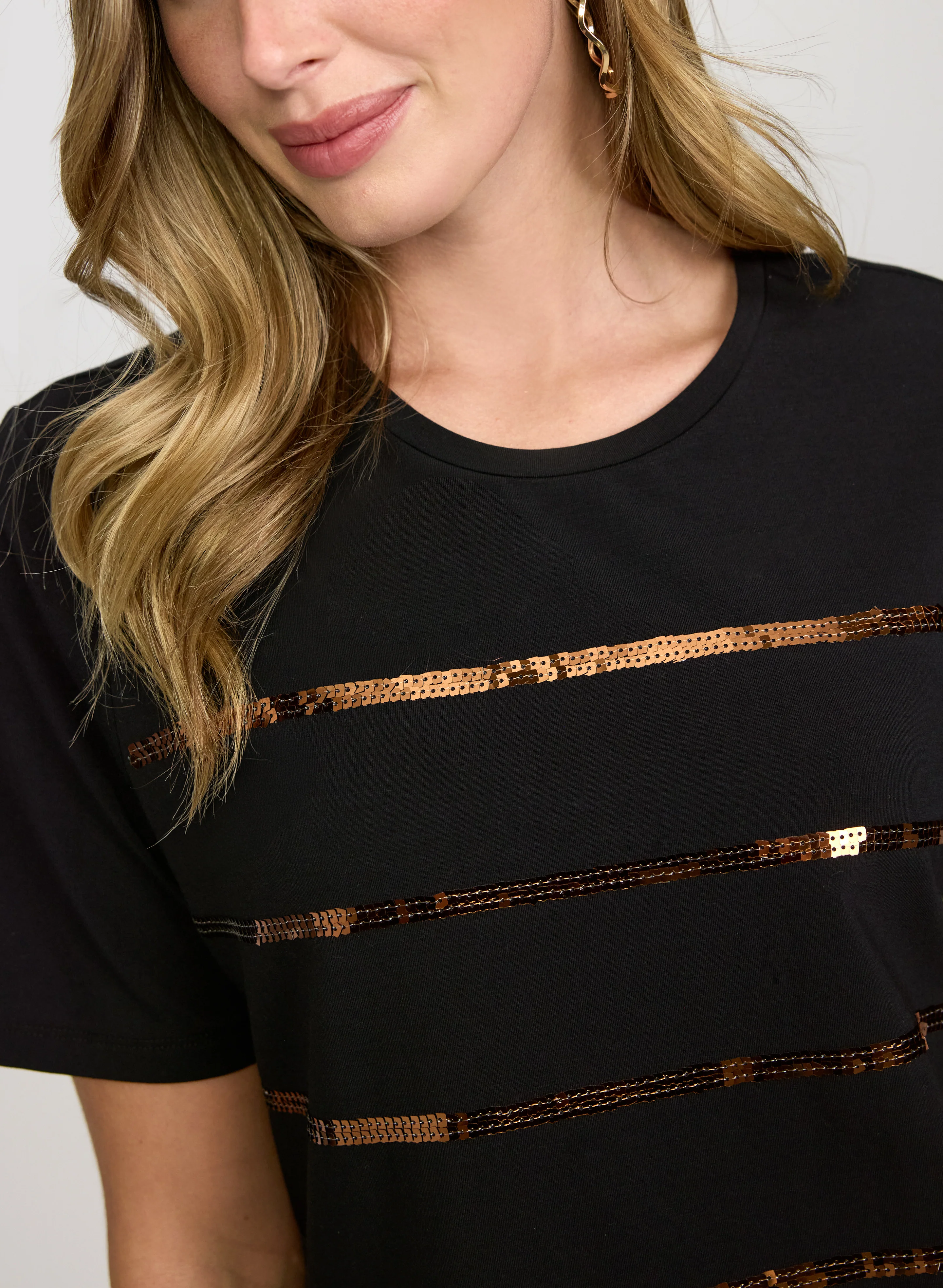 Sequin Stripe T-Shirt - Image 2