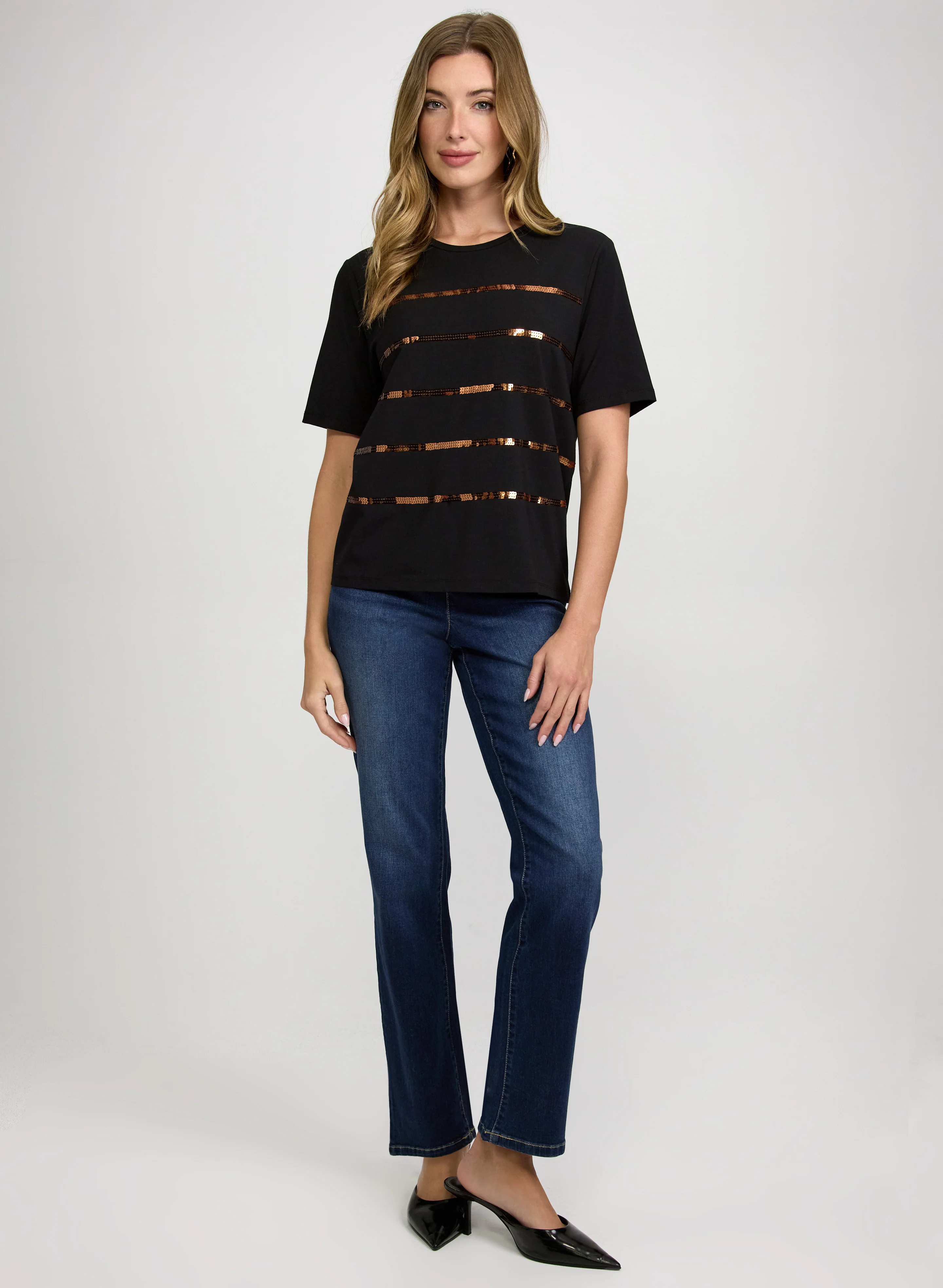 Sequin Stripe T-Shirt - Image 3