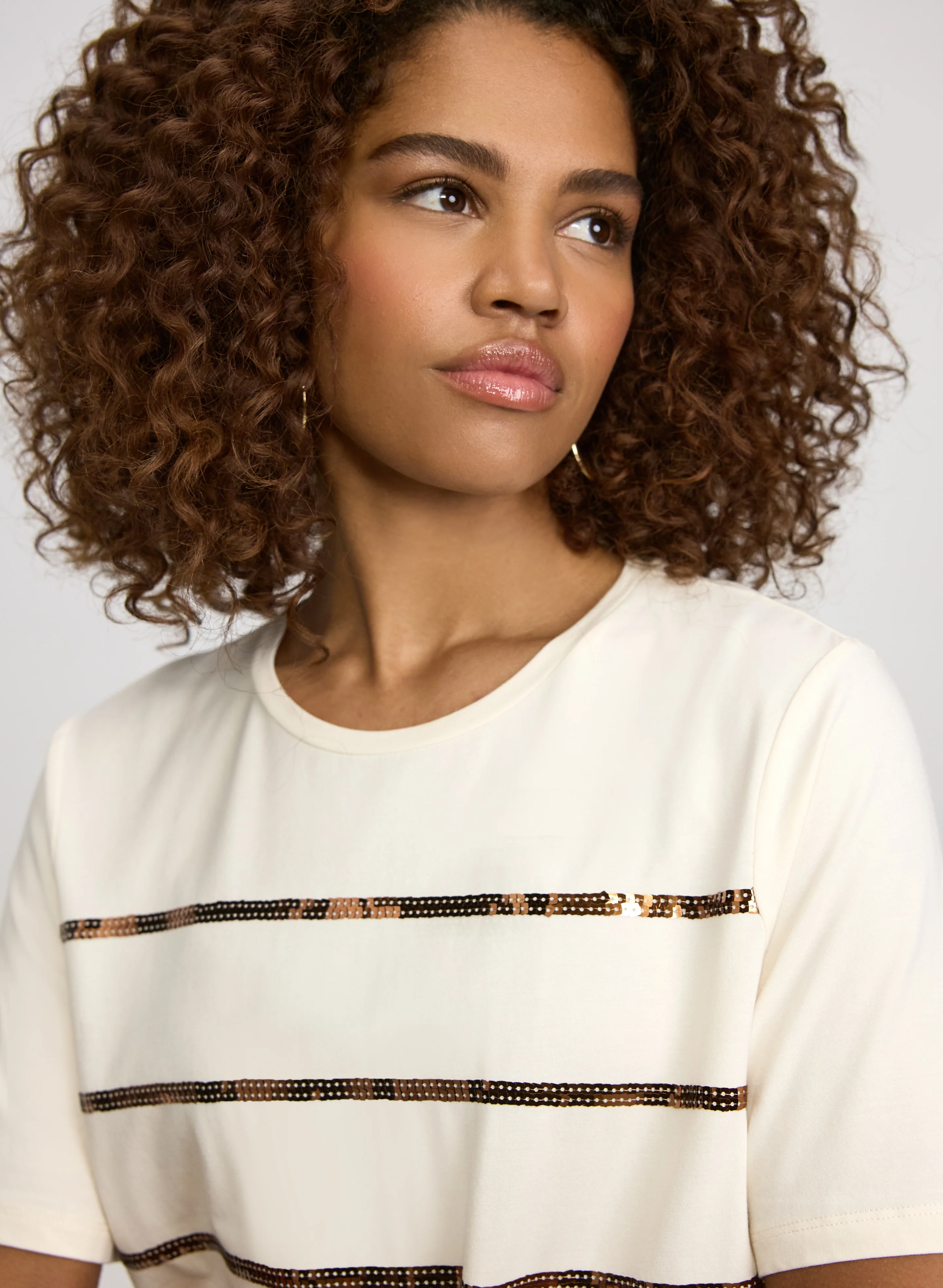 Sequin Stripe T-Shirt - Image 2