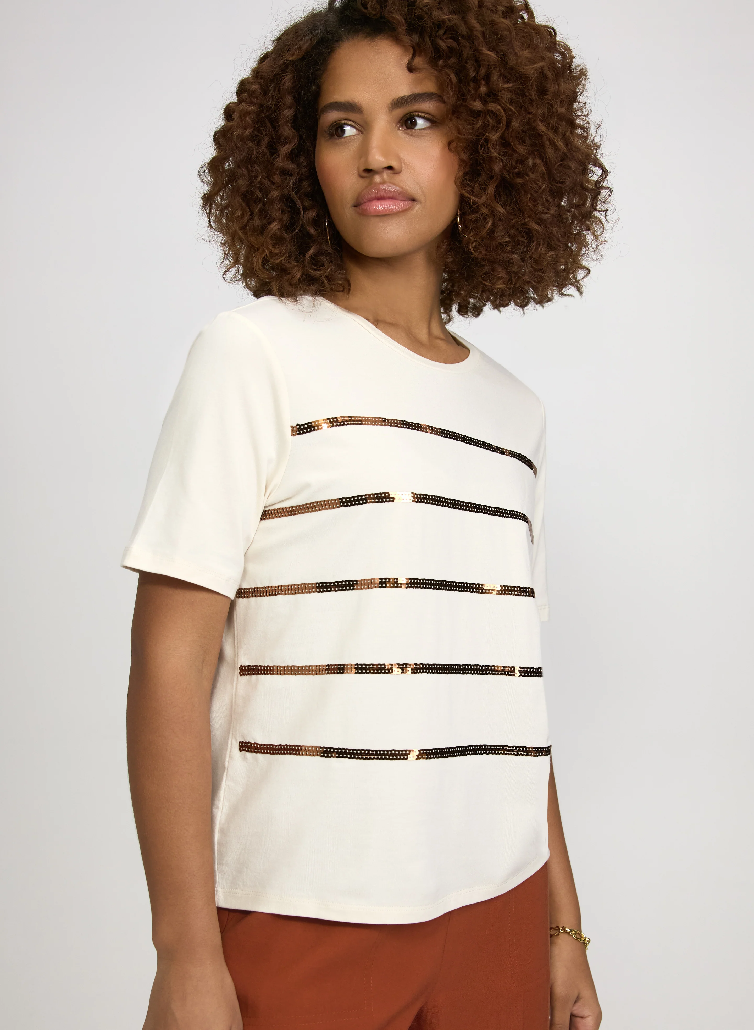 Sequin Stripe T-Shirt - Image 5