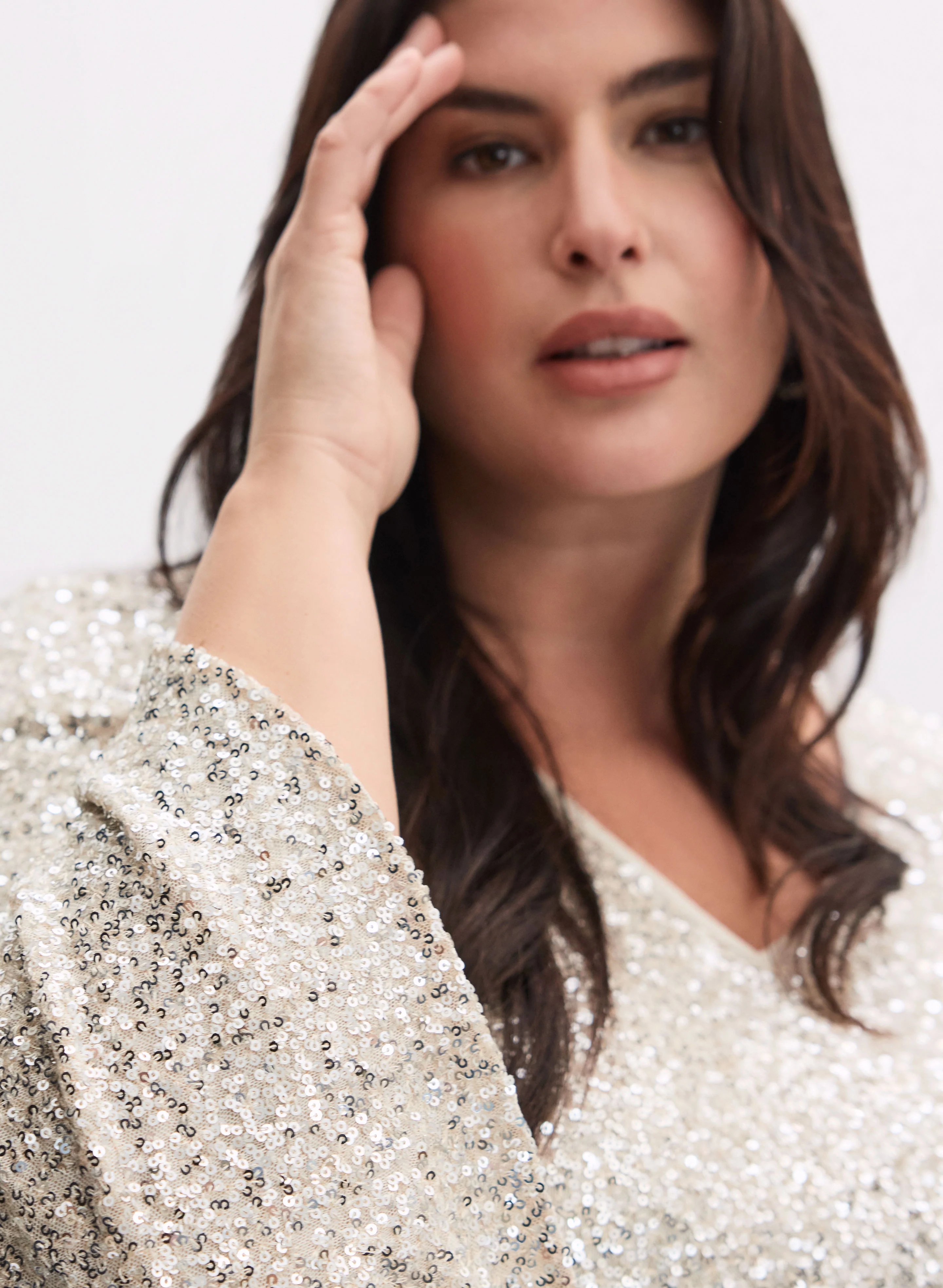 Sequined Bell Sleeve Top - Image 5