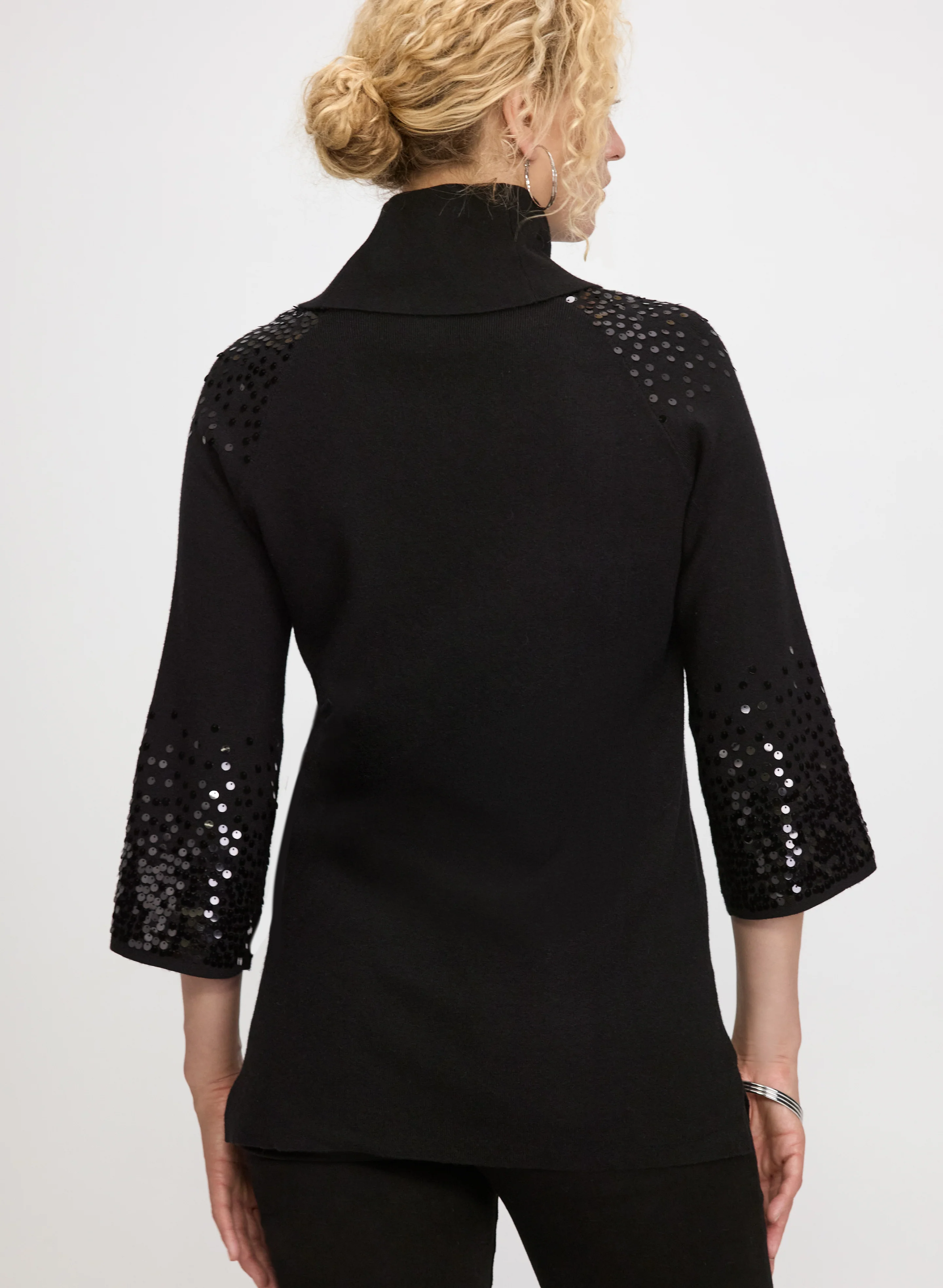Sequined Cowl Neck Sweater - Image 5
