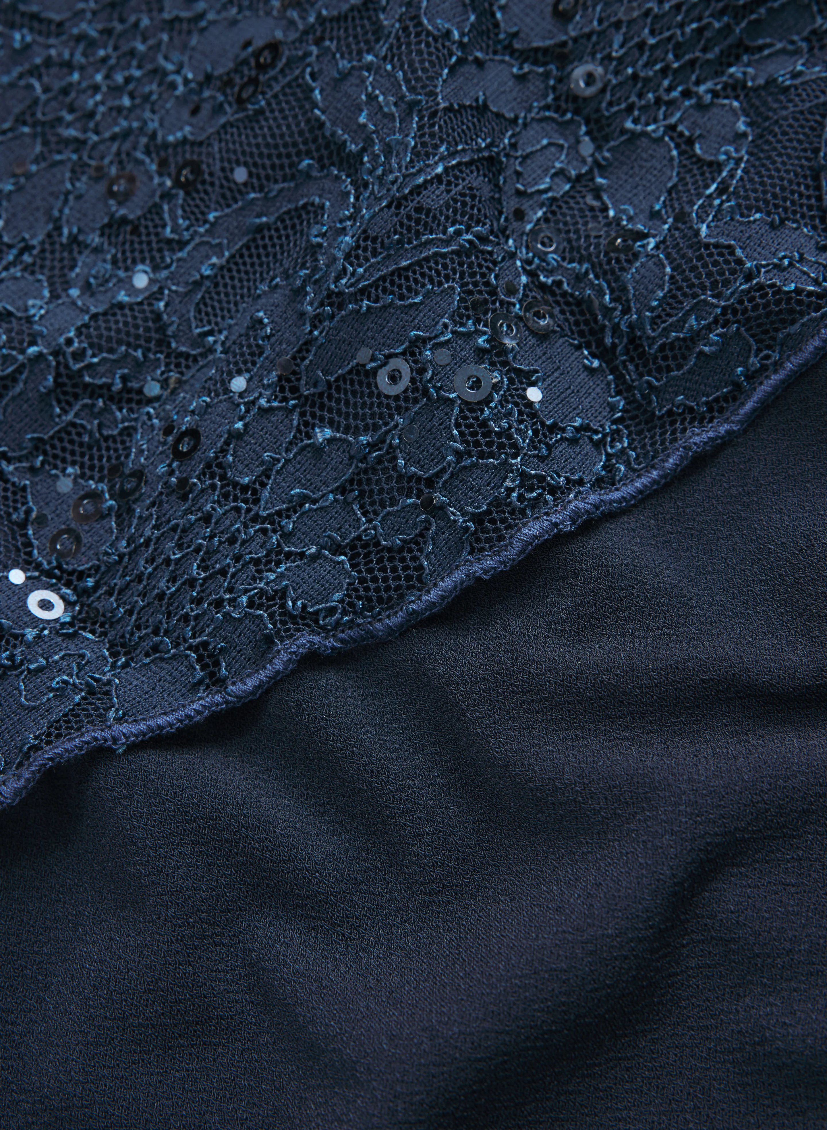 Compli K - Sequined Lace Capelet Dress - Image 7