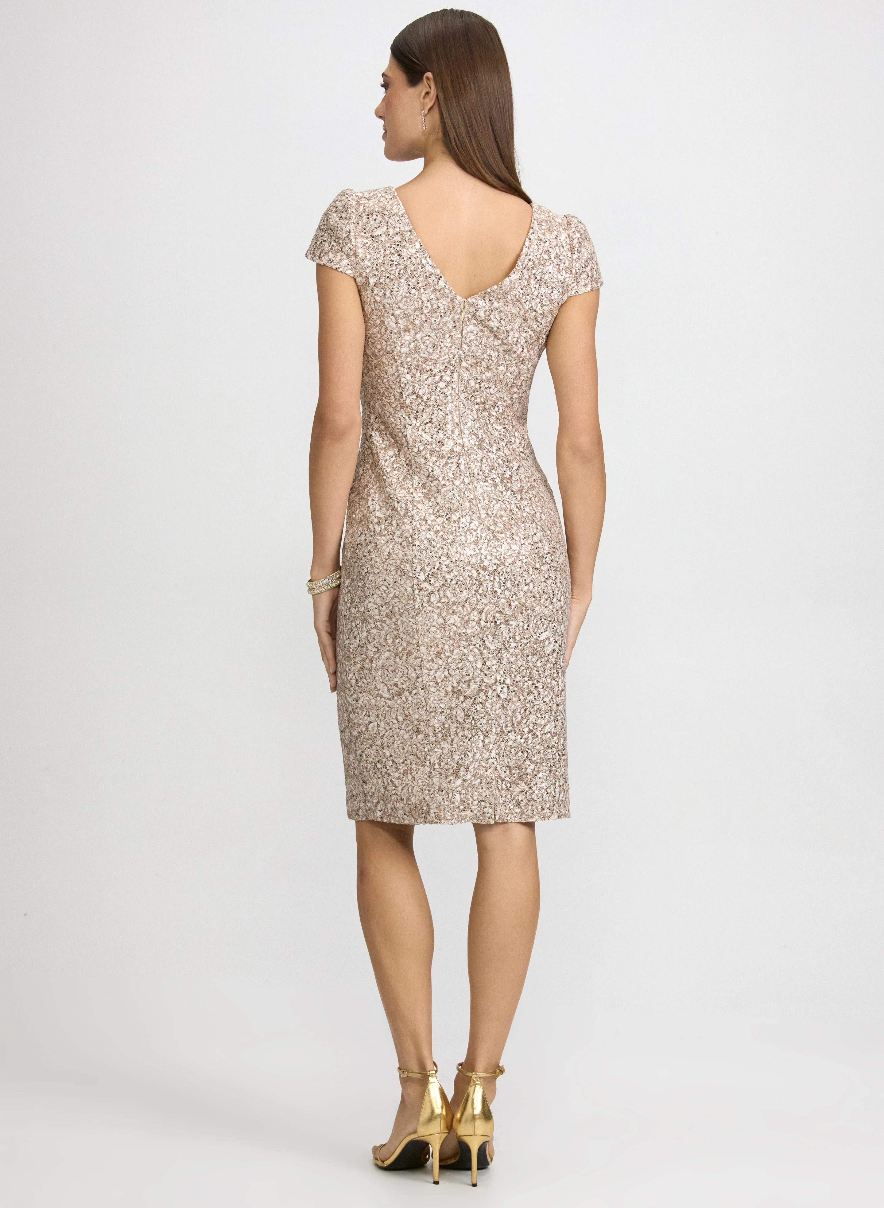 Sequined Lace Dress - Image 3
