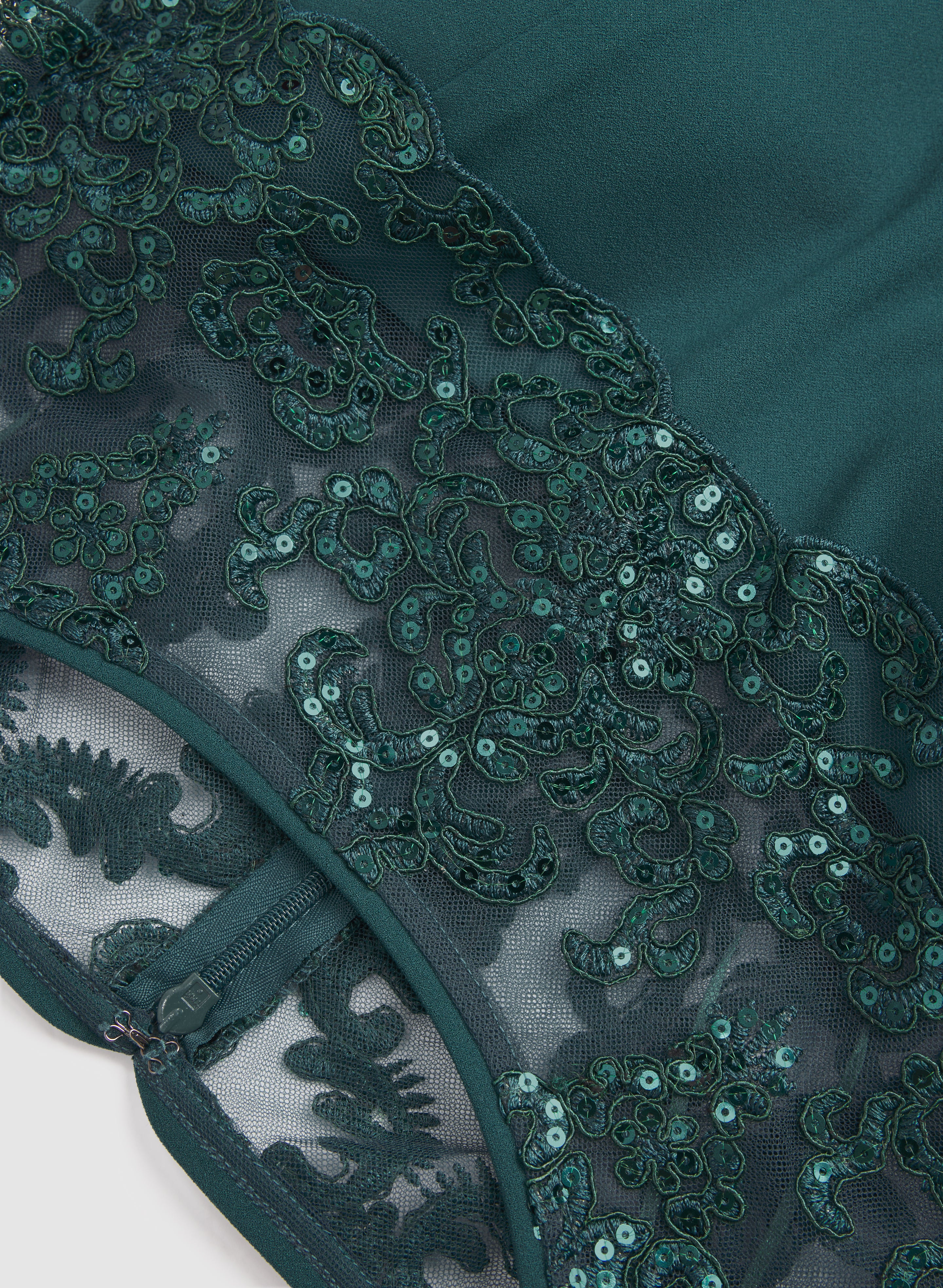 Sequined Lace Yoke Dress - Image 7