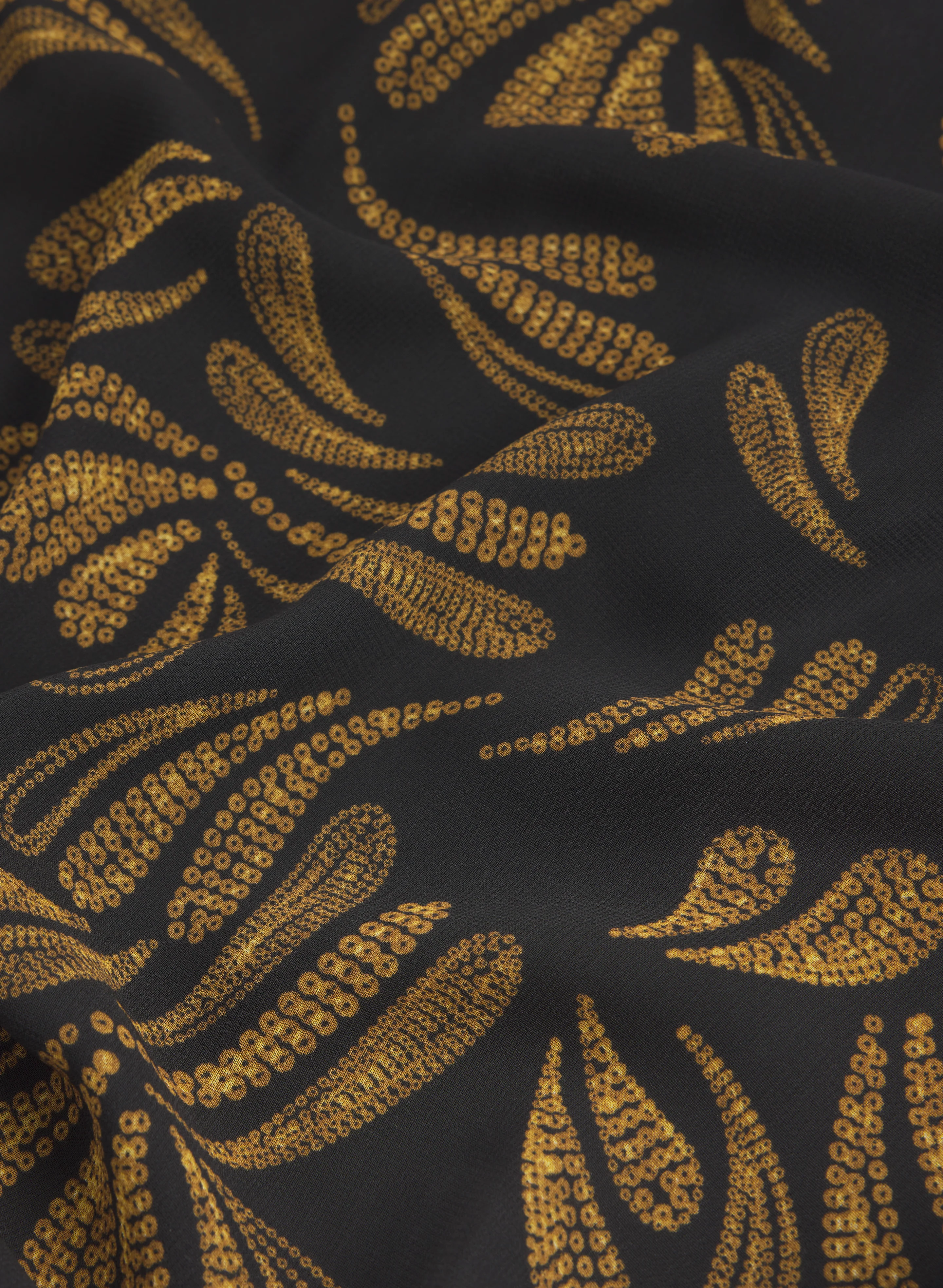 Sequined Leaf Print Blouse - Image 7