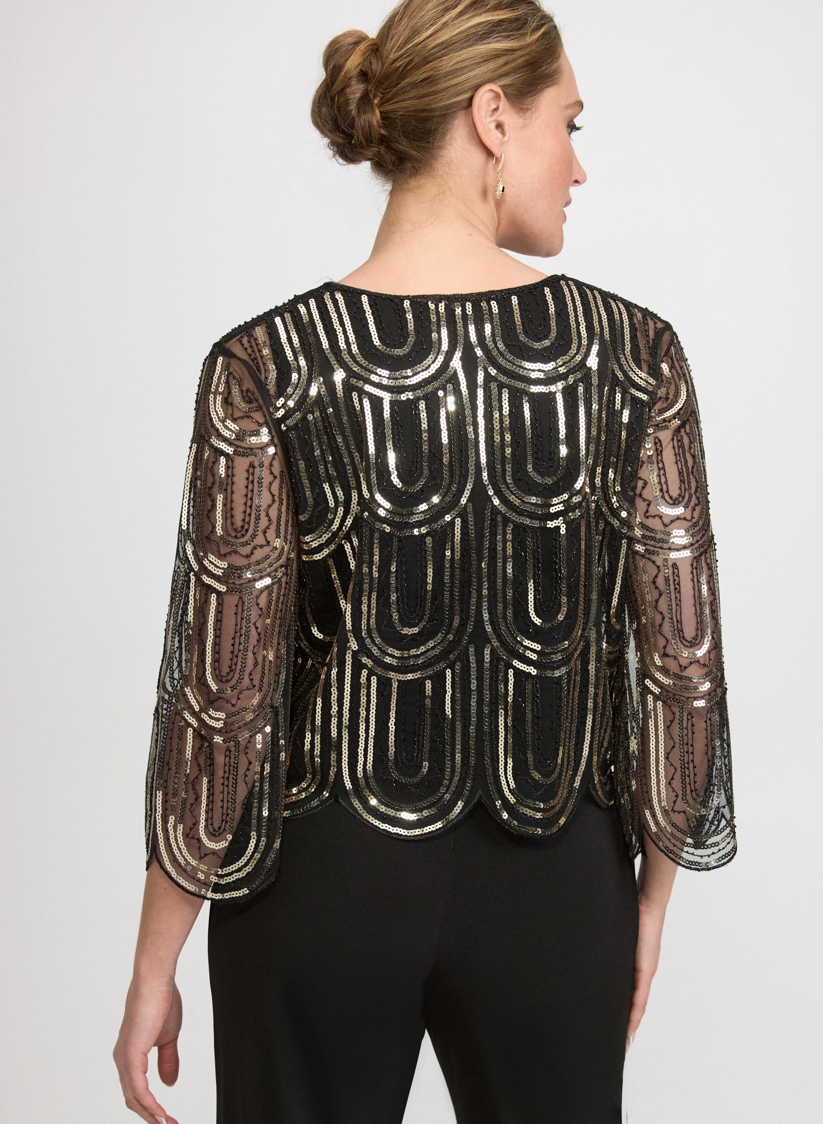 Sequined Mesh Bolero - Image 2