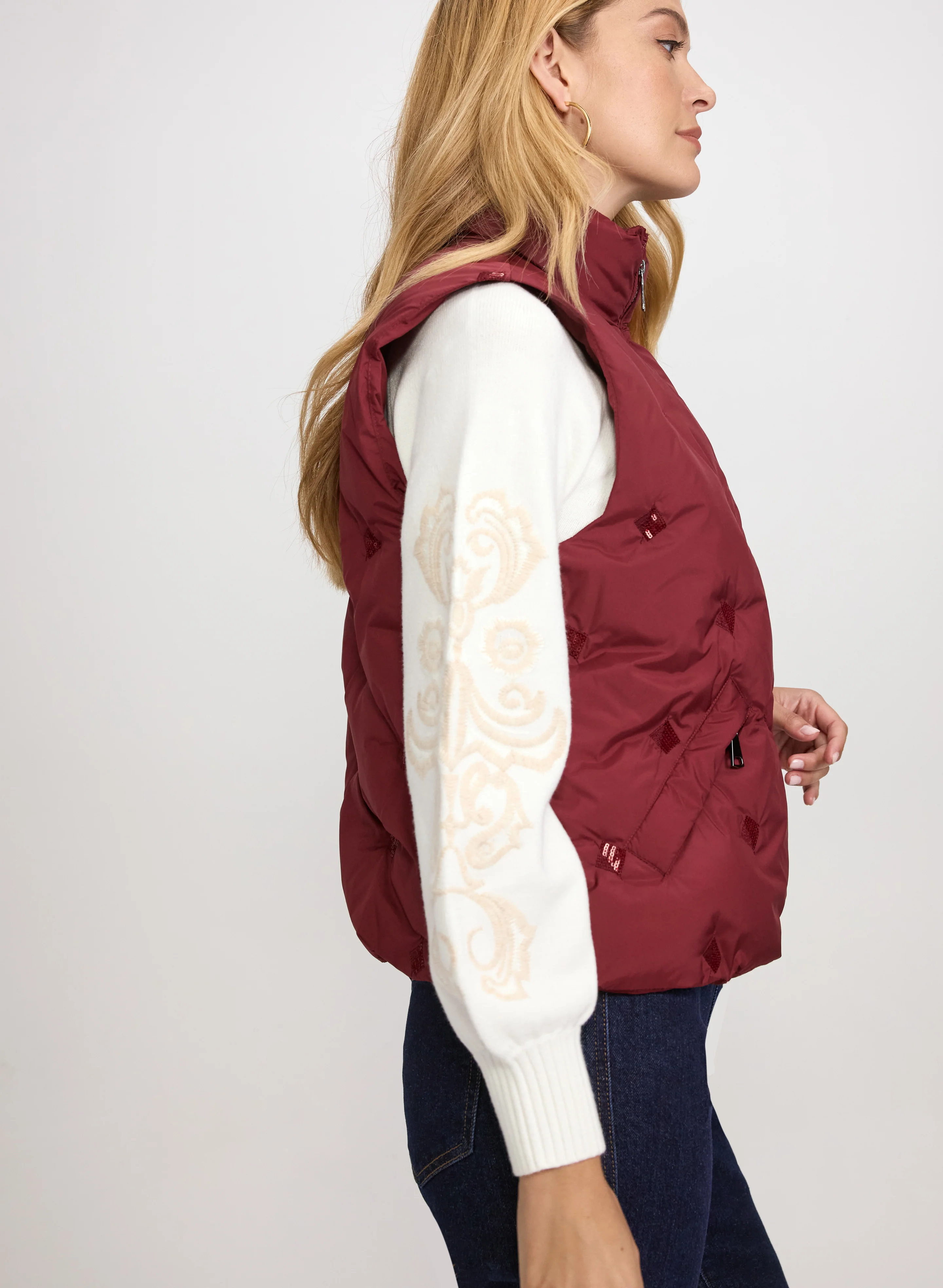 Sequined Nylon Vest - Image 2