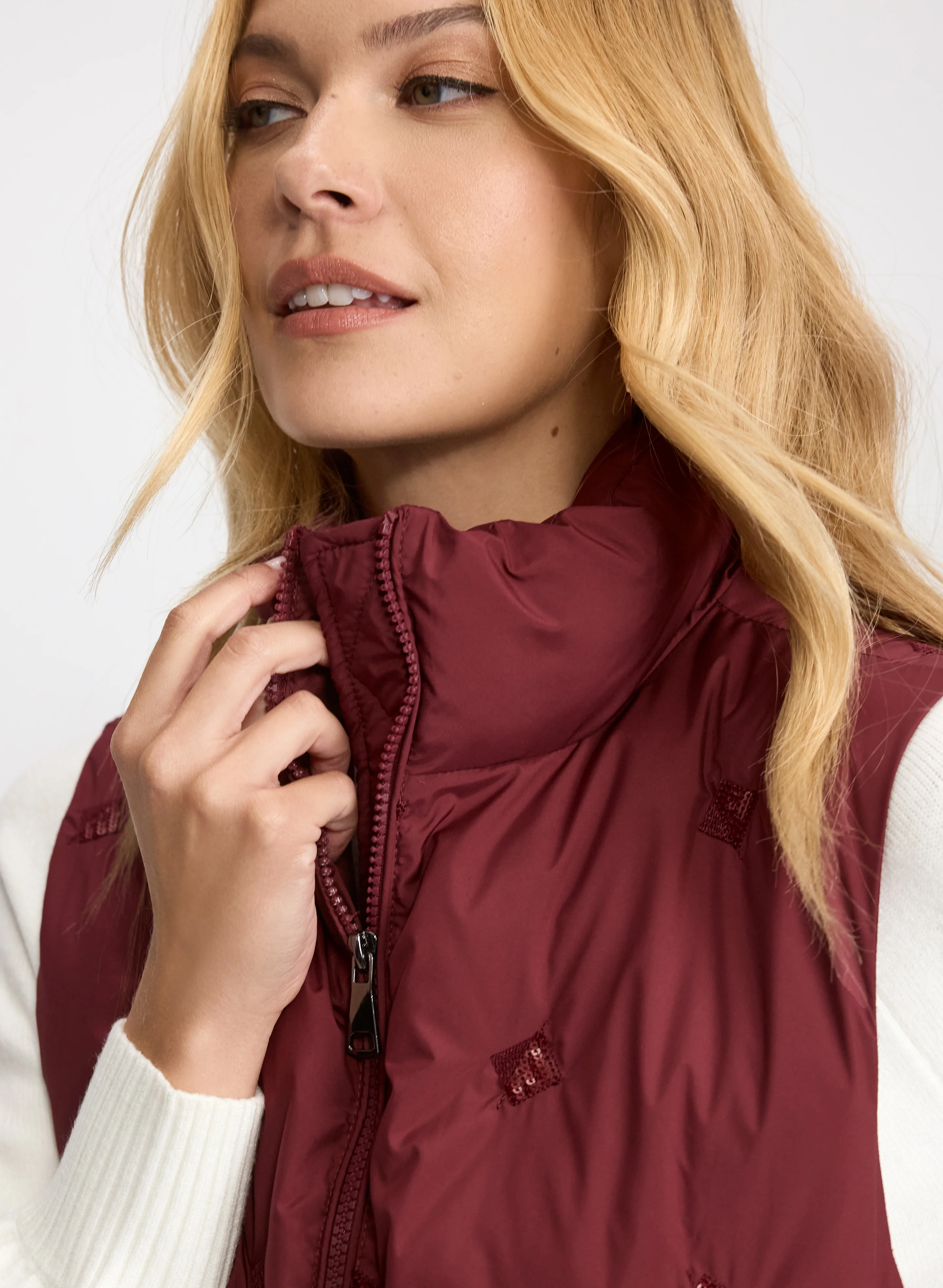 Sequined Nylon Vest - Image 5