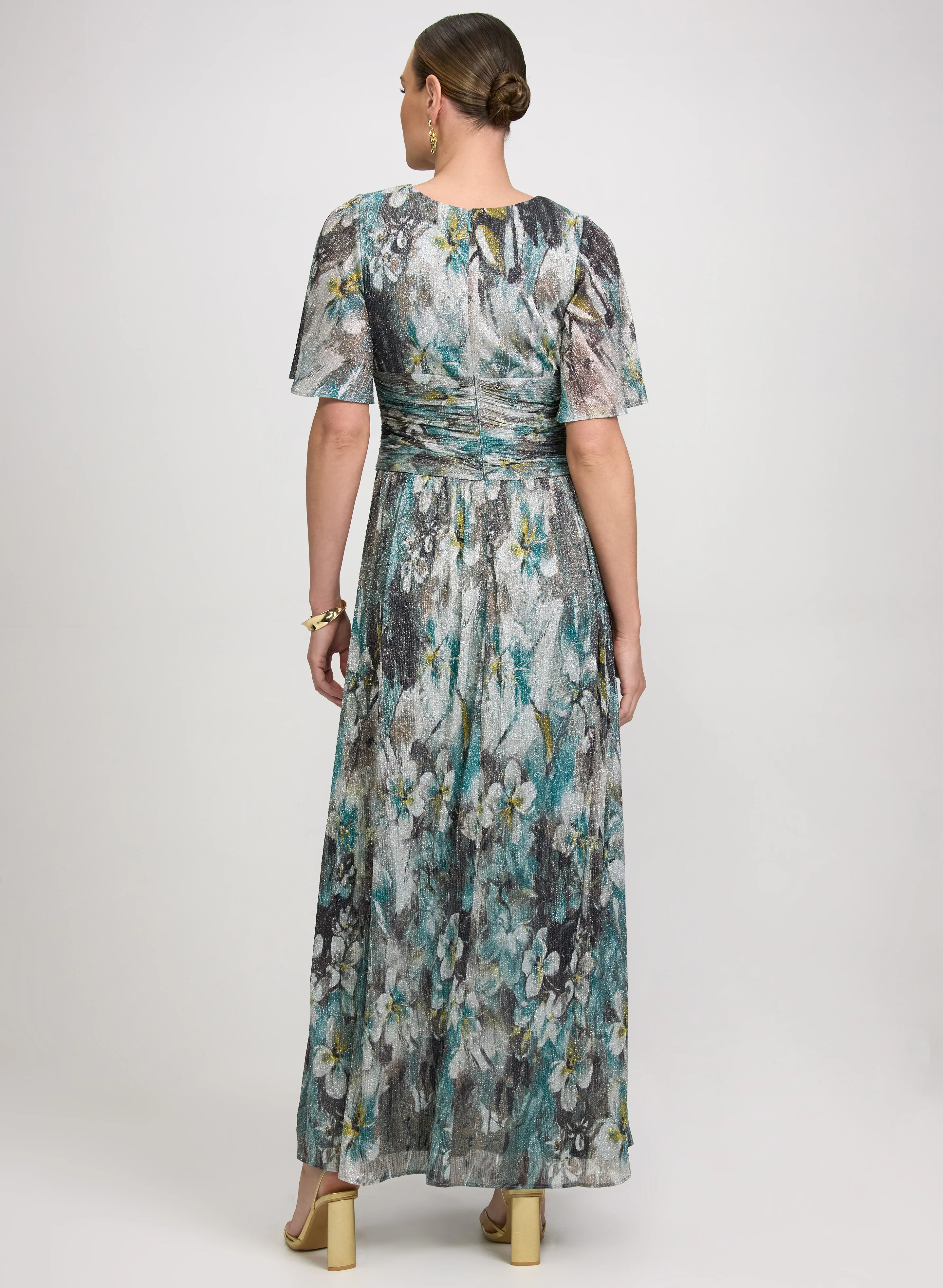 Shimmering Floral Dress - Image 4
