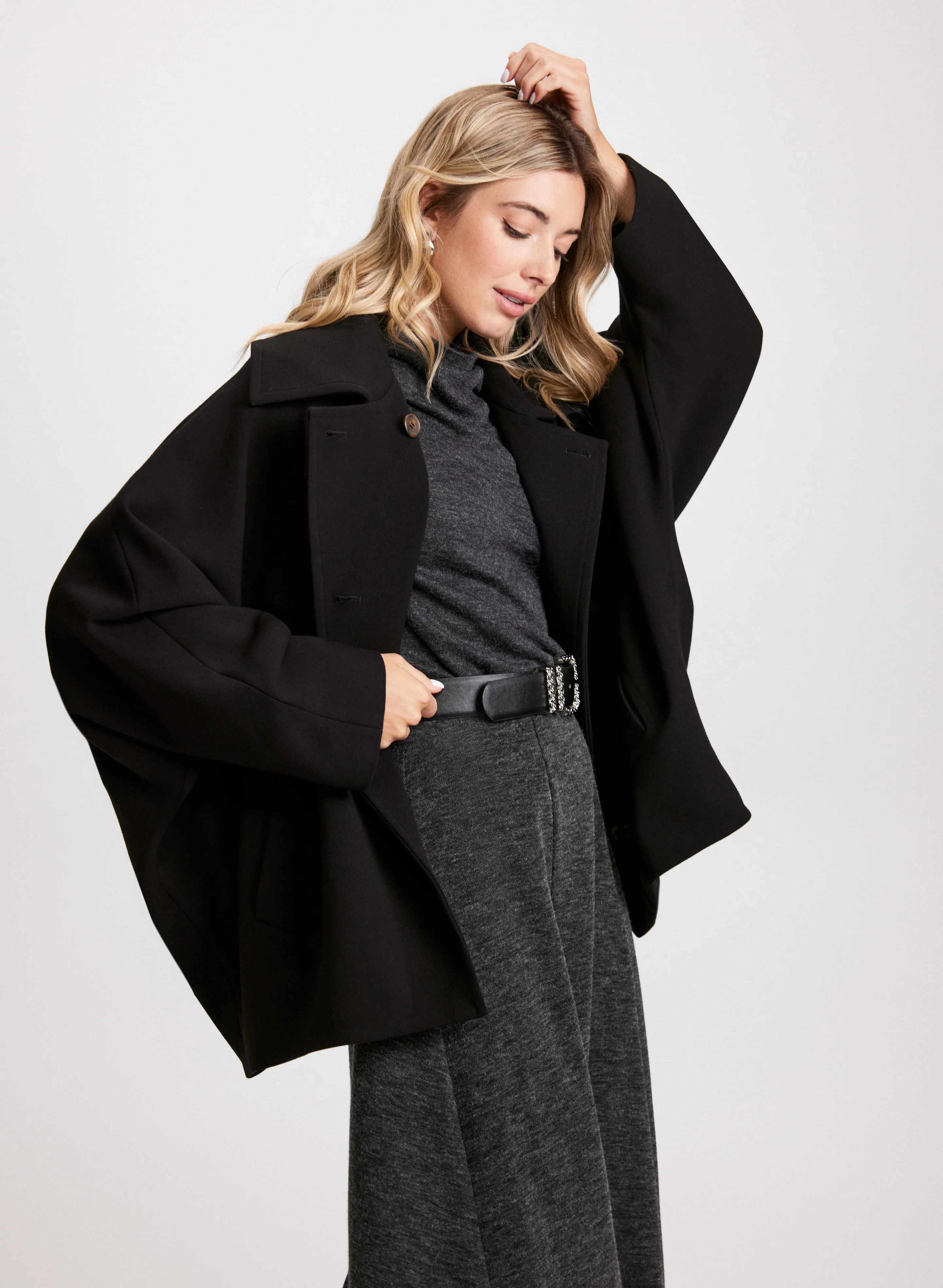 Short Button-Up Coat - Image 3