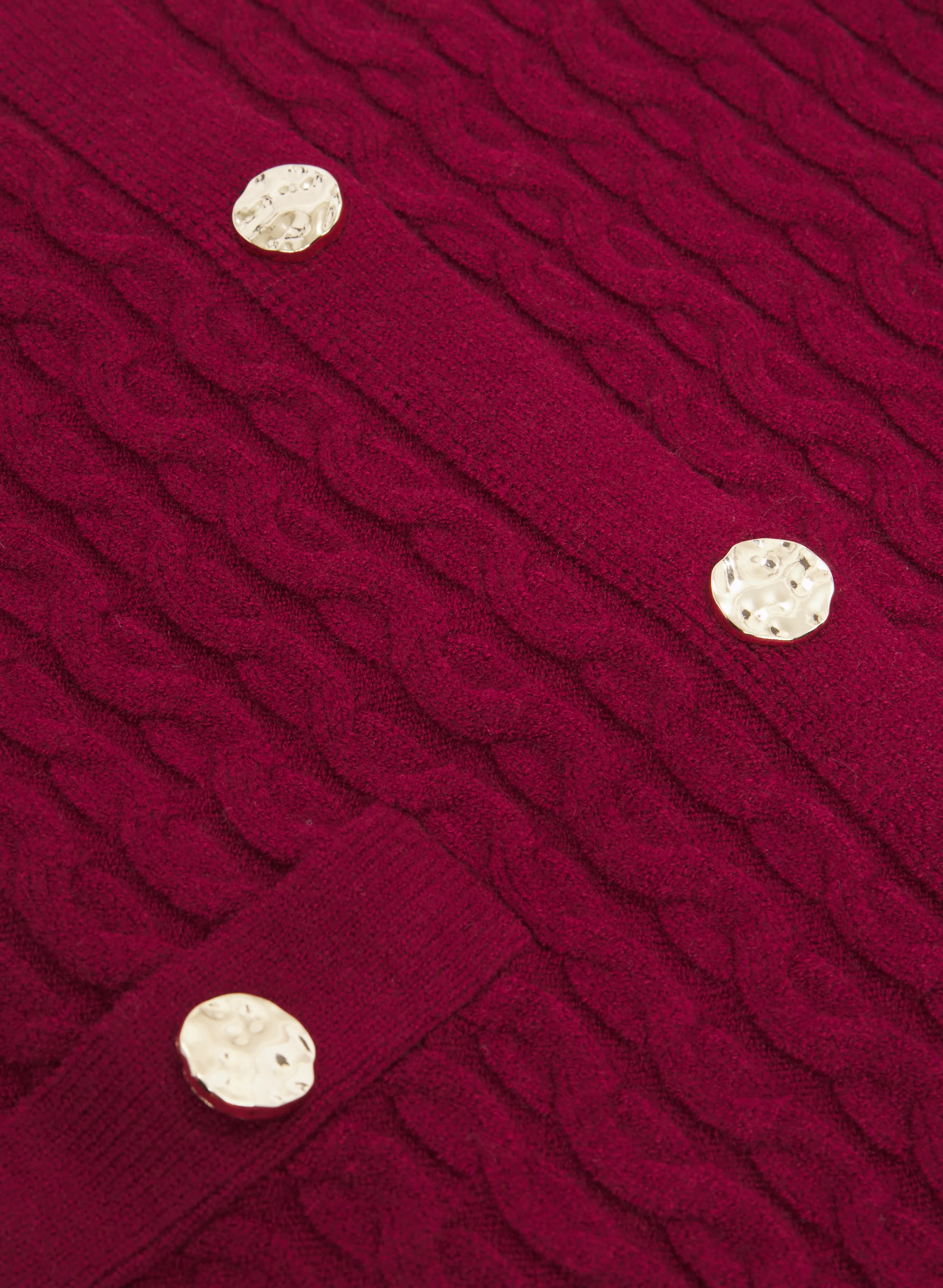 Short Cable Knit Cardigan - Image 7