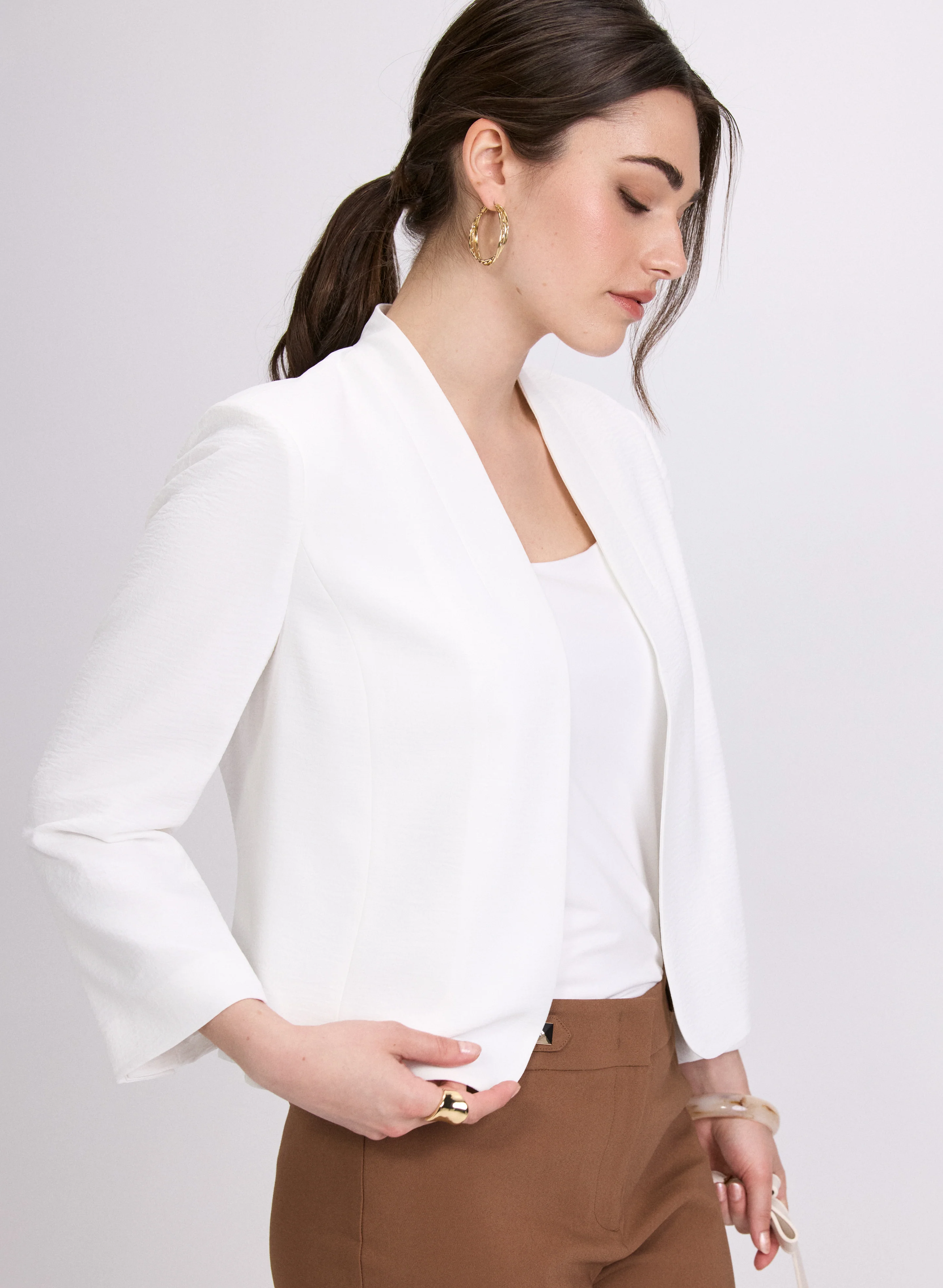Short Collarless Jacket - Image 2