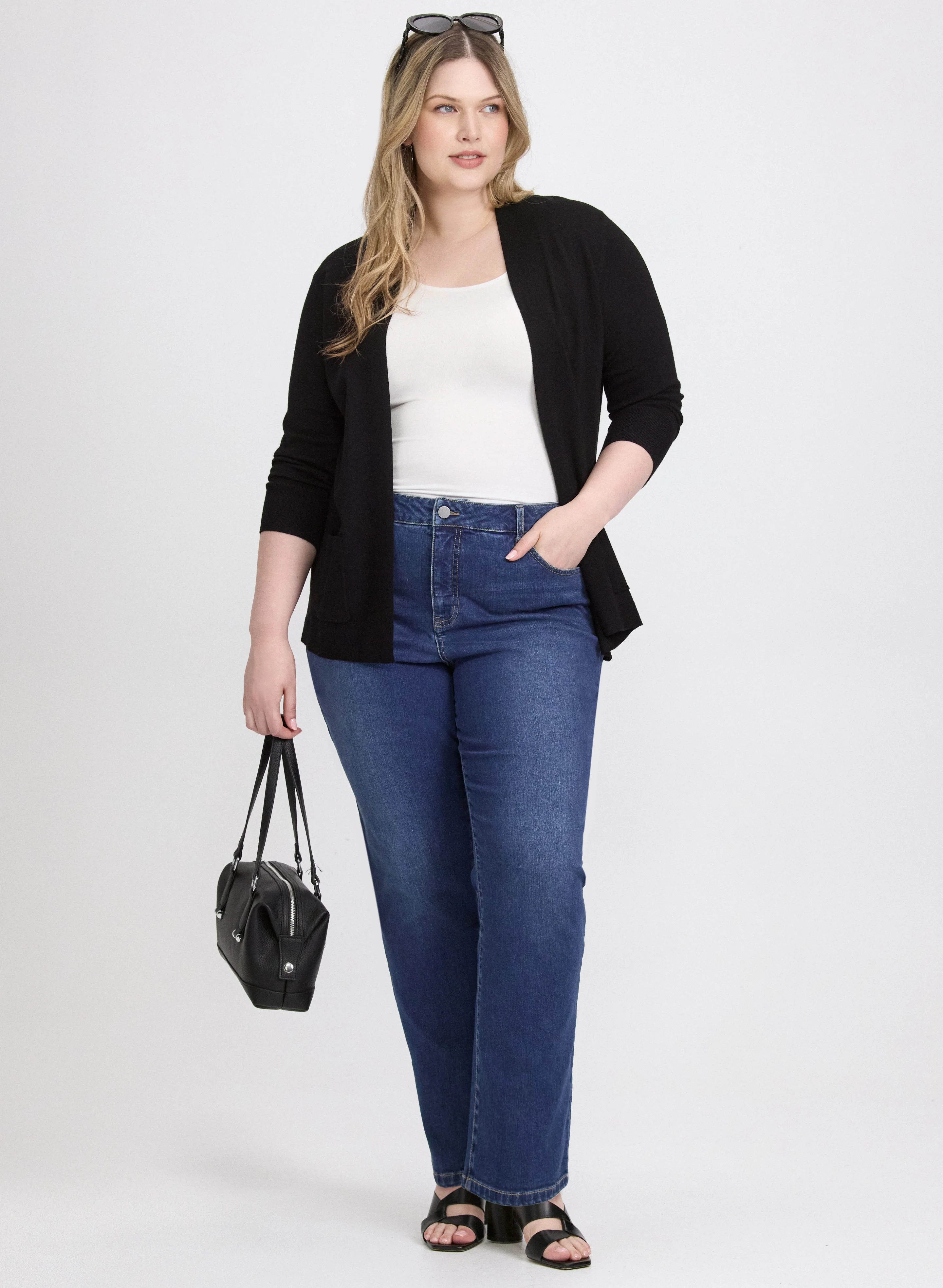 Short Open Front Cardigan - Image 3