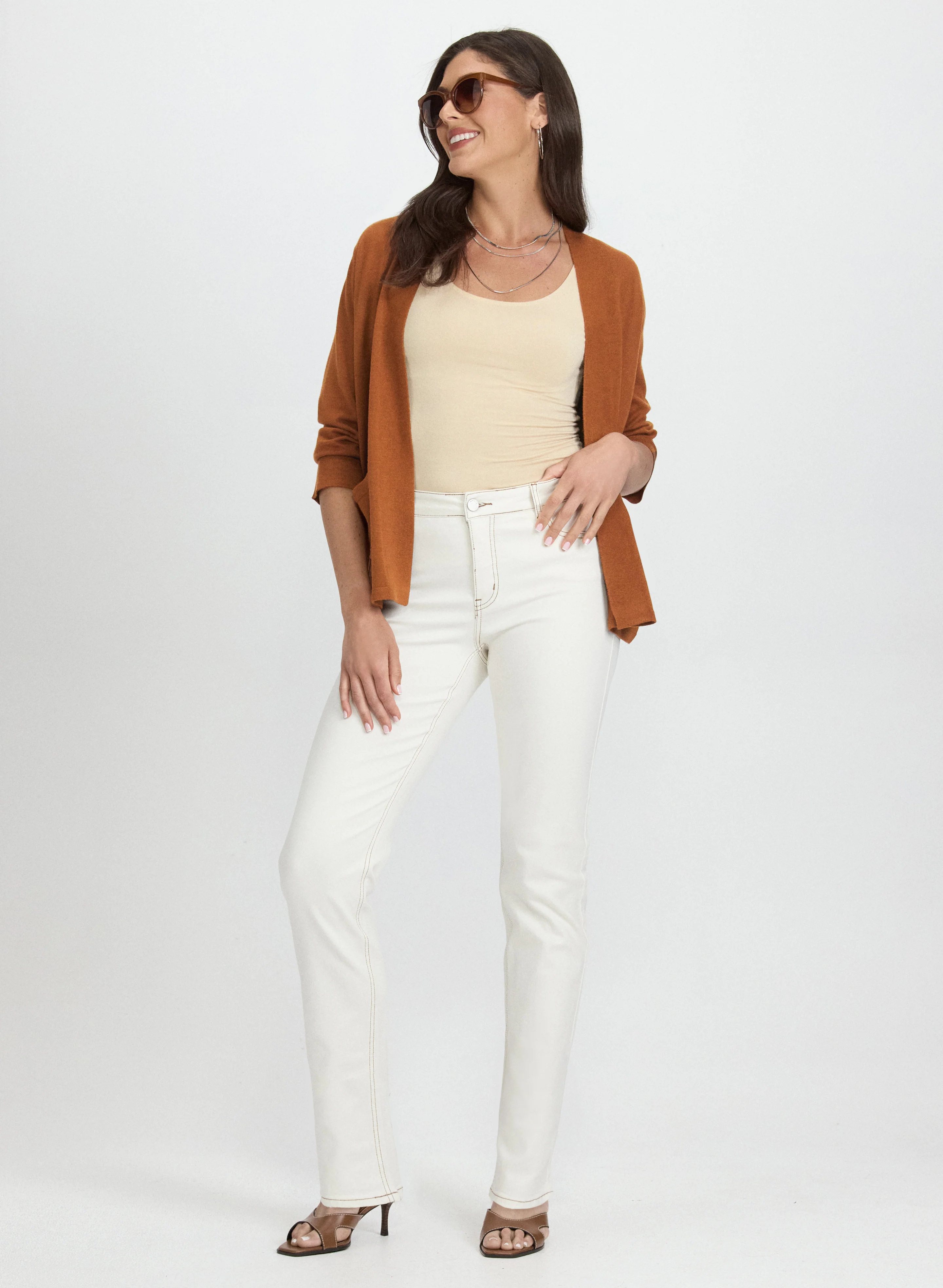 Short Open Front Cardigan - Image 3