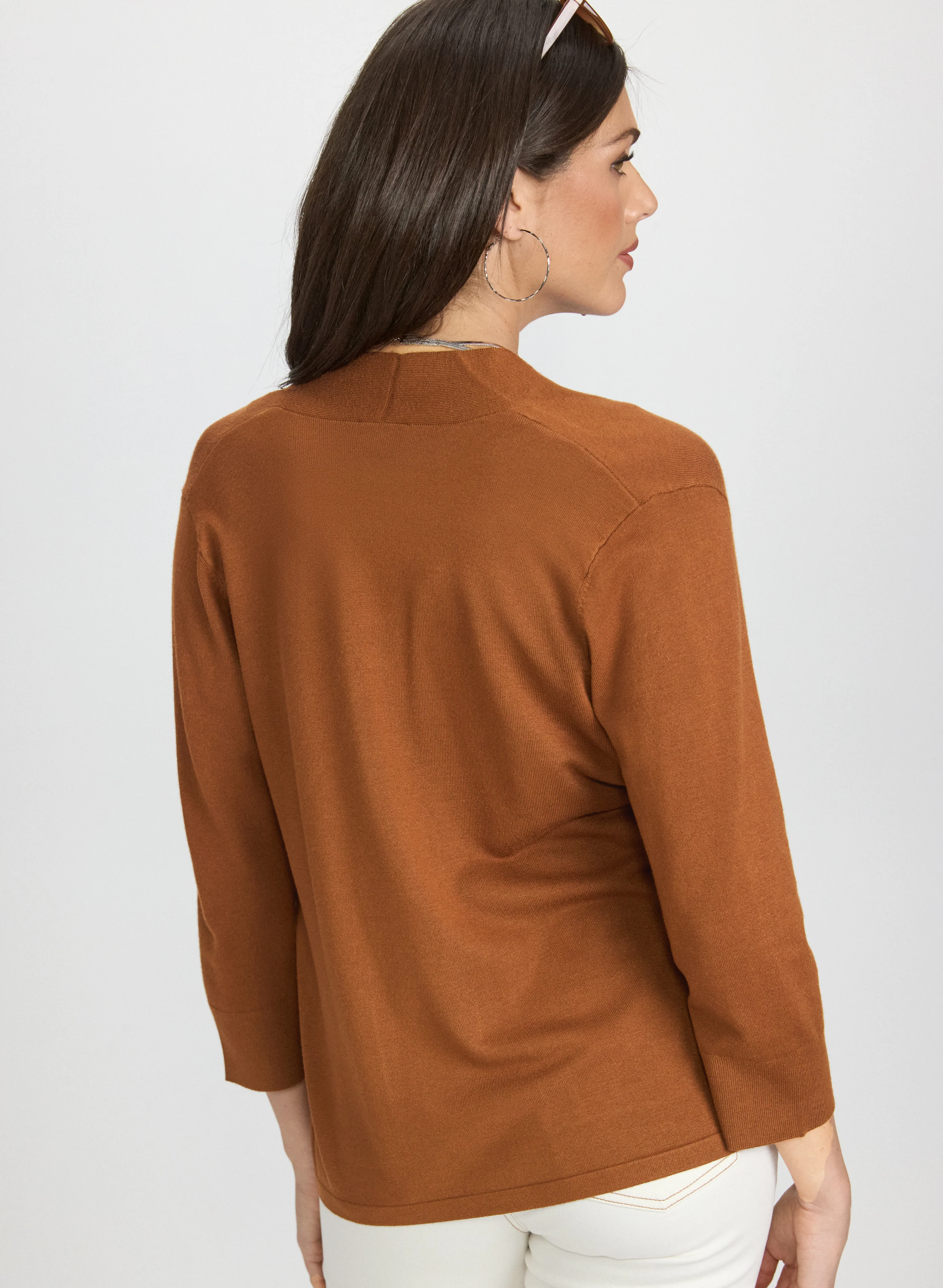 Short Open Front Cardigan - Image 4