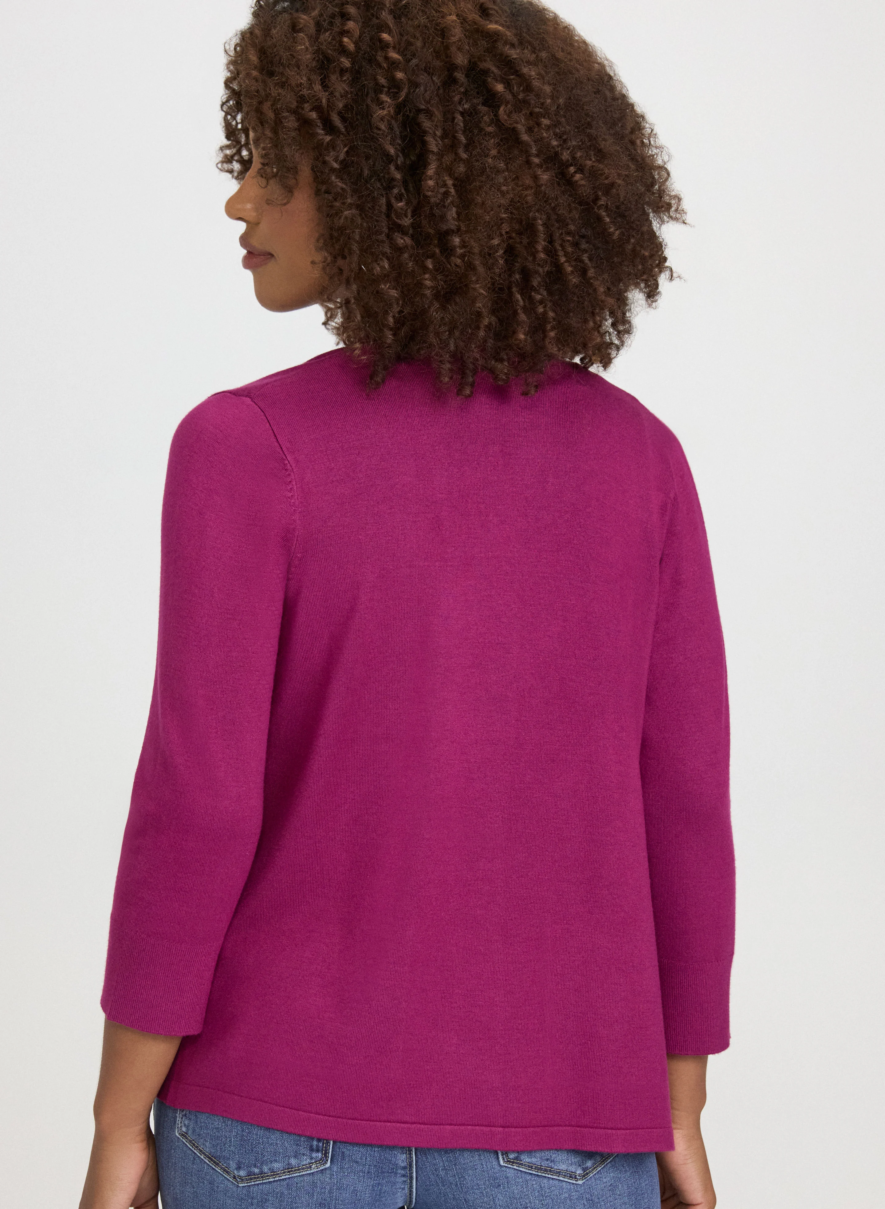 Short Open Front Cardigan - Image 4