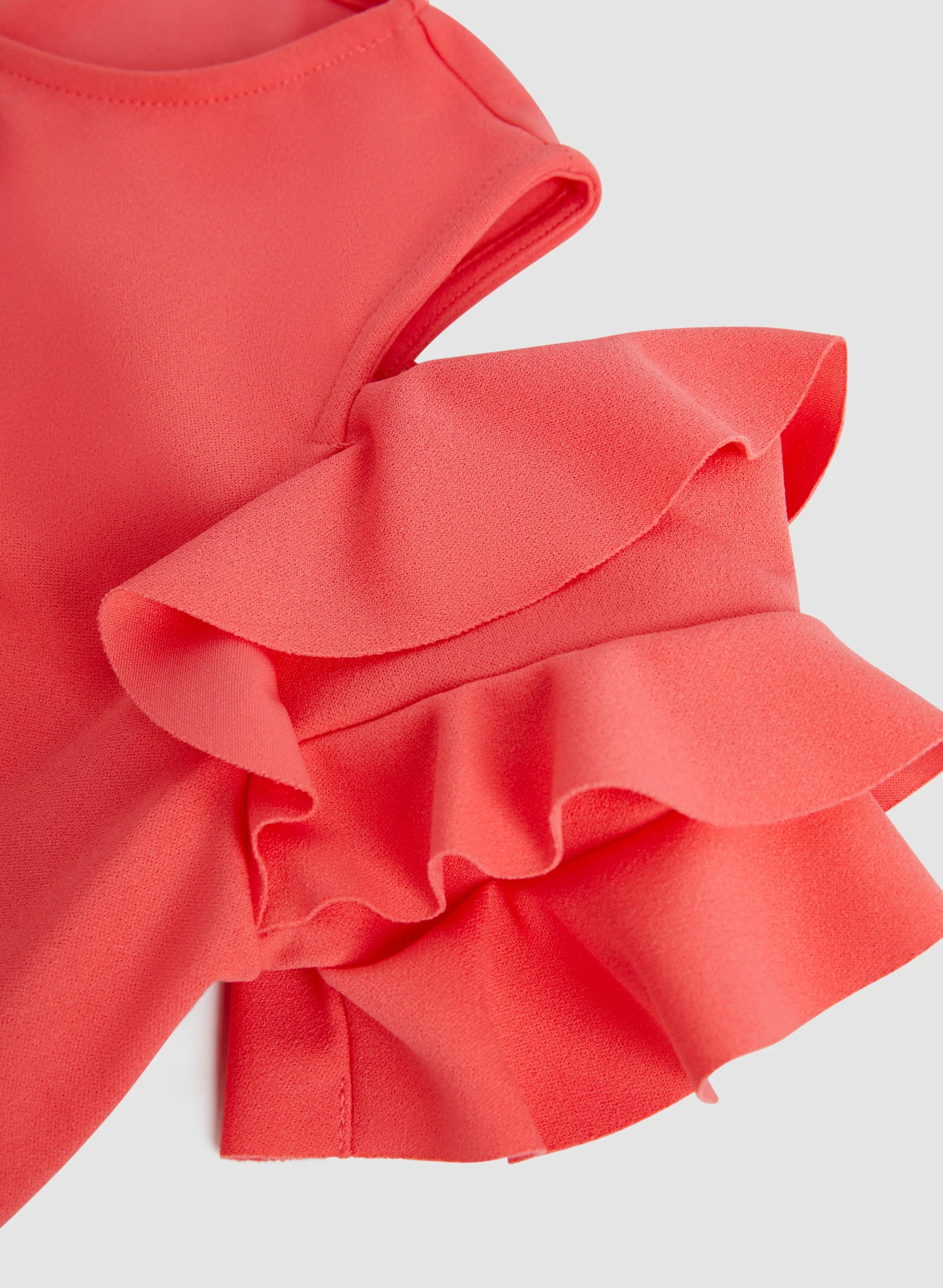 Short Ruffle Detail Dress - Image 7