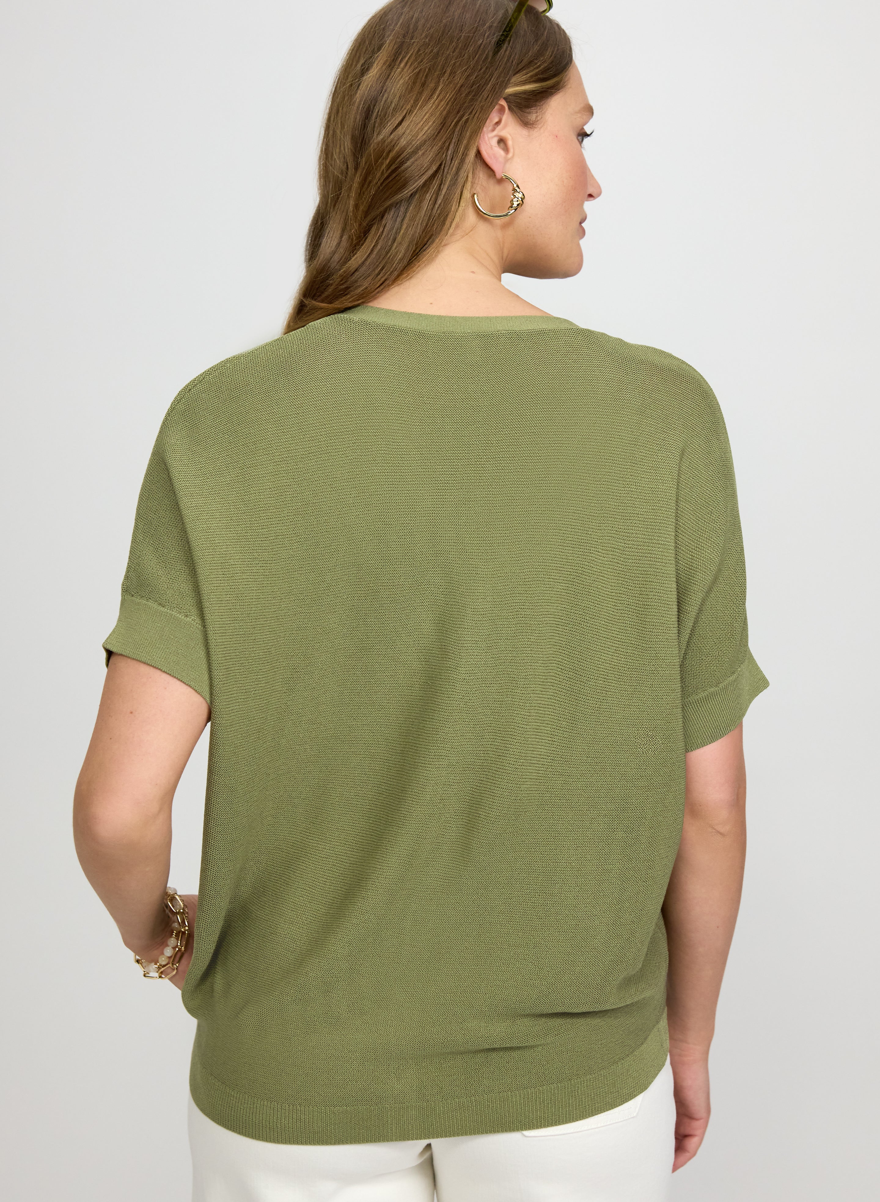 Short Sleeve Button Cardigan - Image 4