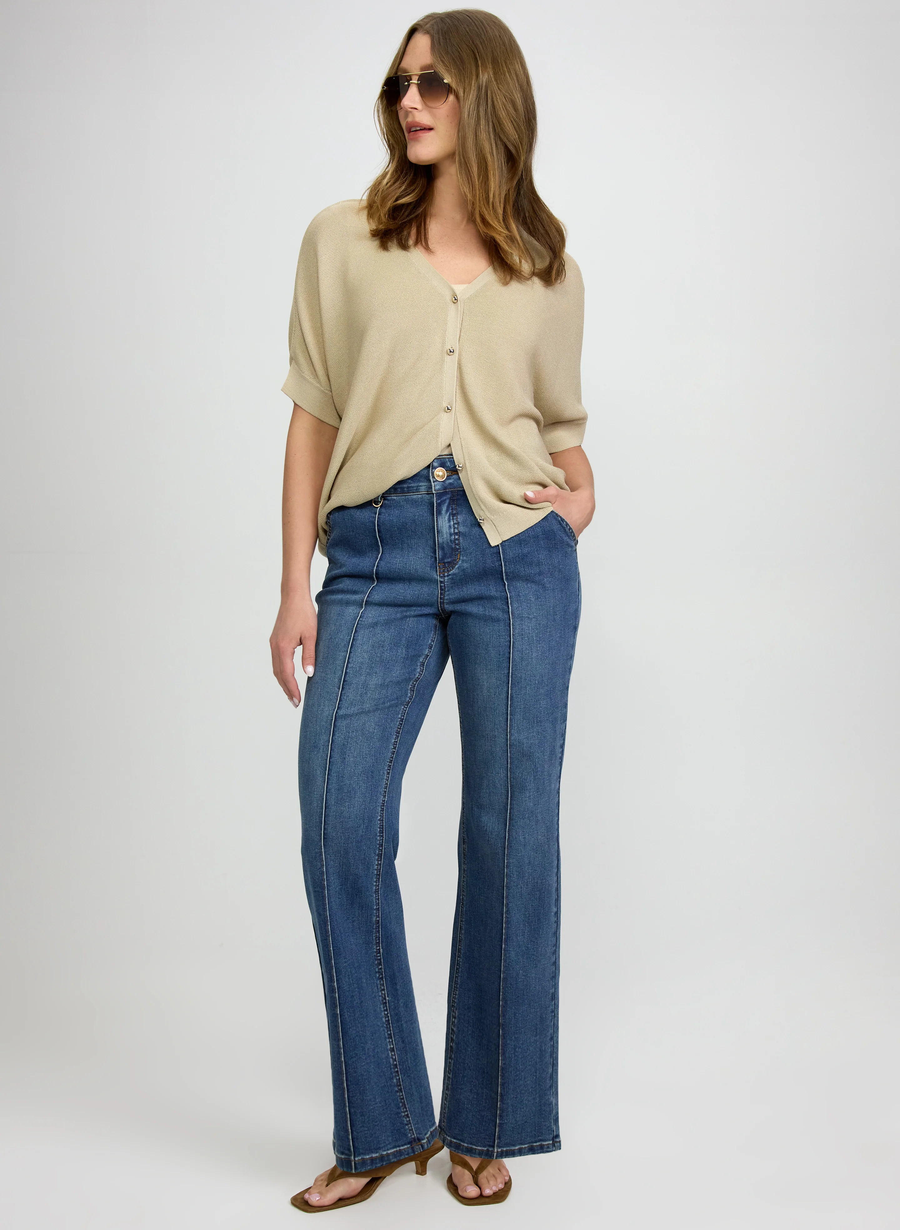 Short Sleeve Button Cardigan - Image 3