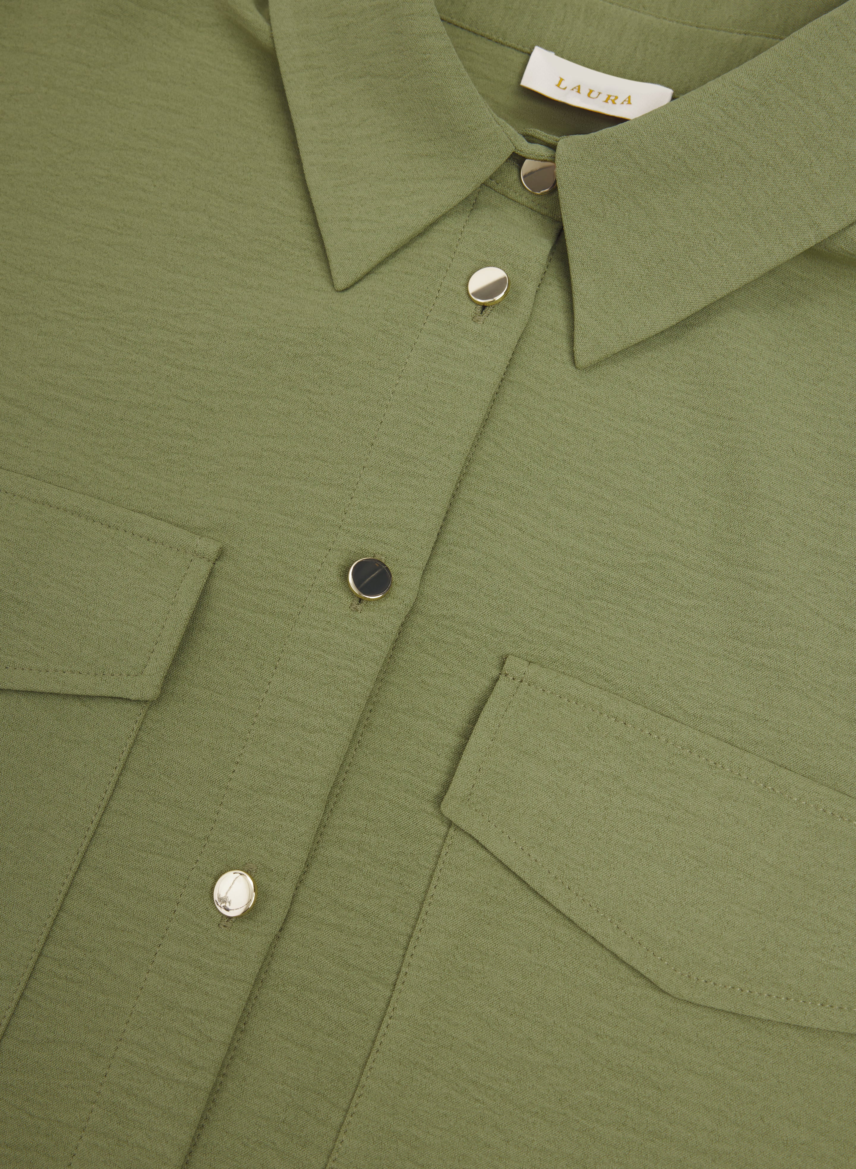 Short Sleeve Button-Down Blouse - Image 8