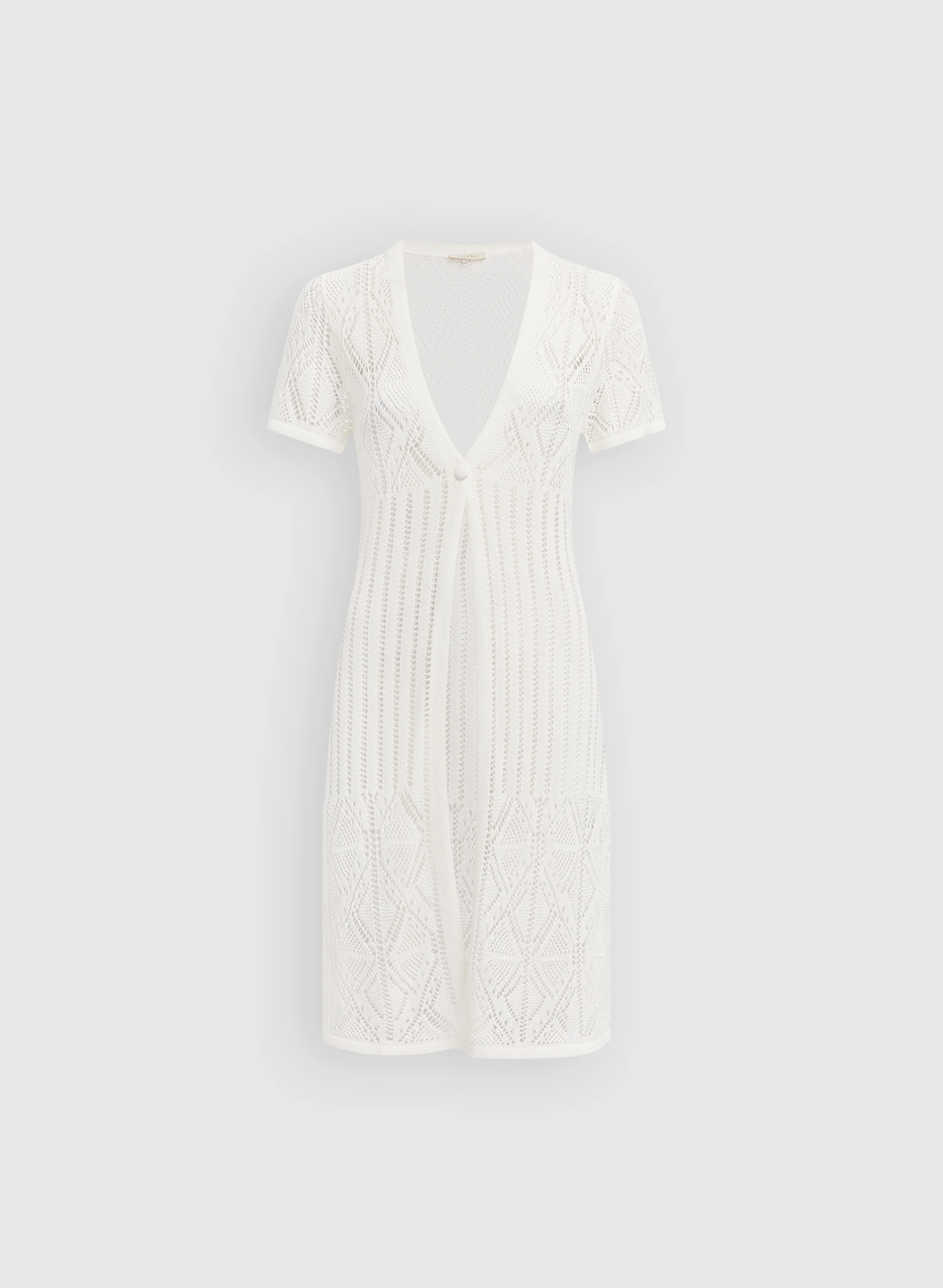 Short Sleeve Crochet Cardigan - Image 6